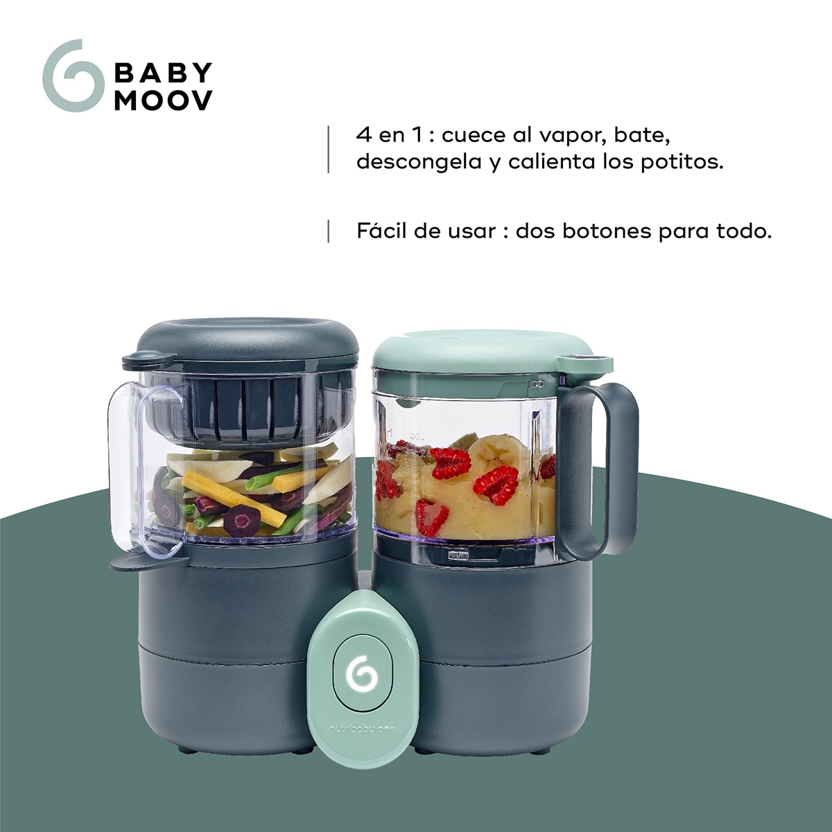 Robot de Cozinha Bebé 4-em-1 Nutribaby One Antracite-3