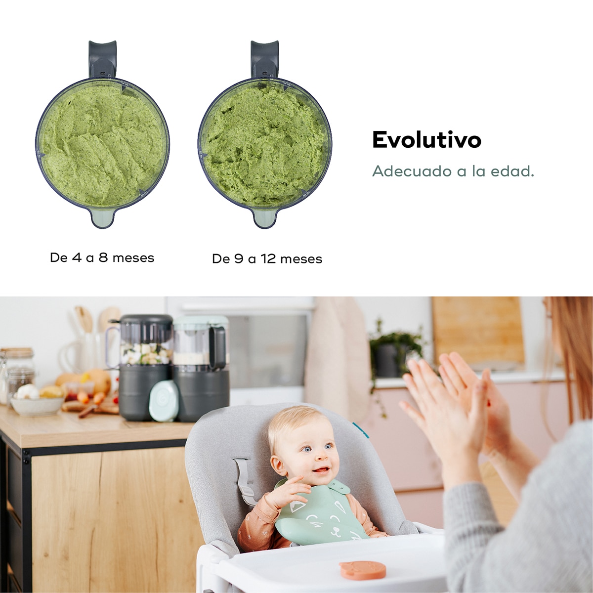 Robot de Cozinha Bebé 4-em-1 Nutribaby One Antracite-5
