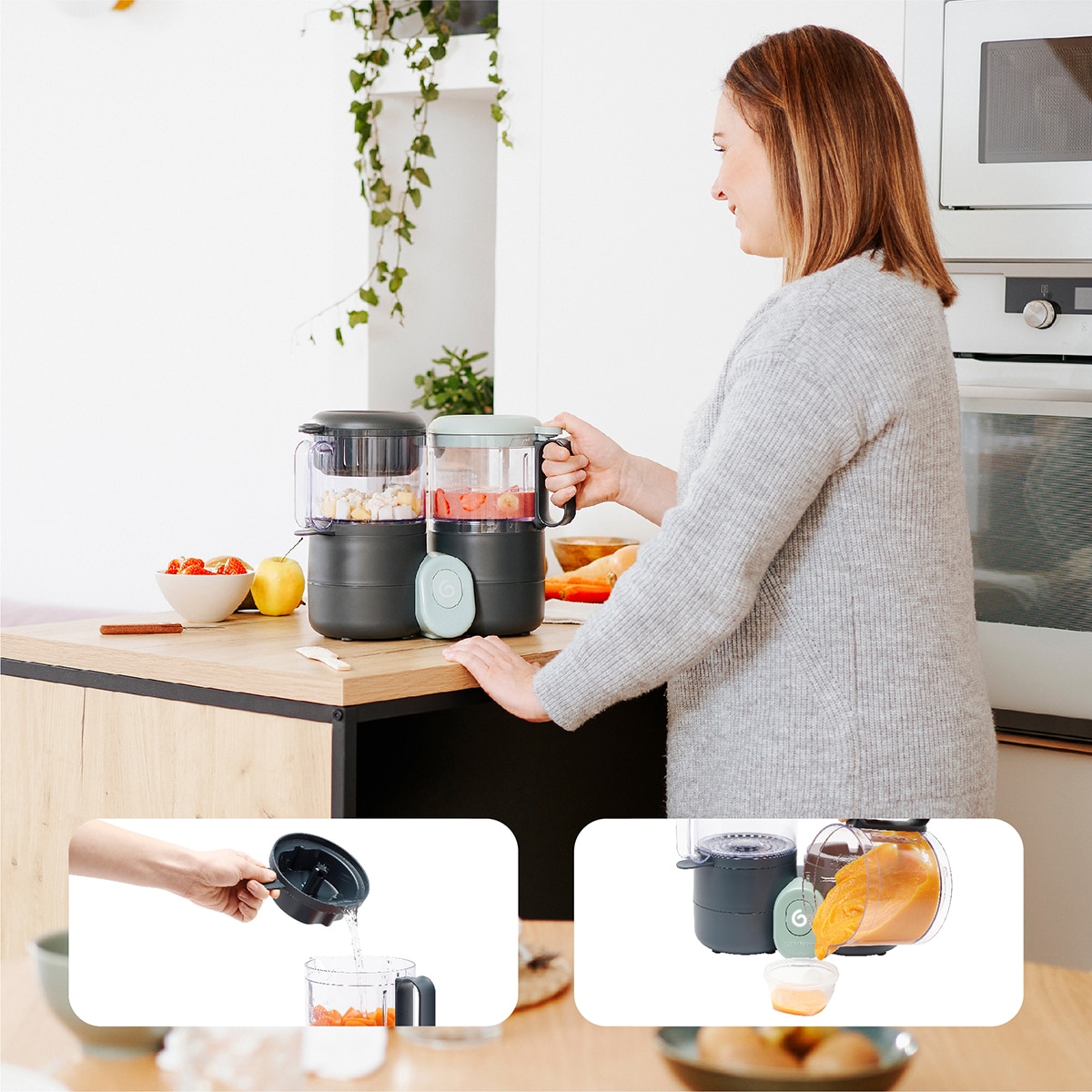 Robot de Cozinha Bebé 4-em-1 Nutribaby One Antracite-6