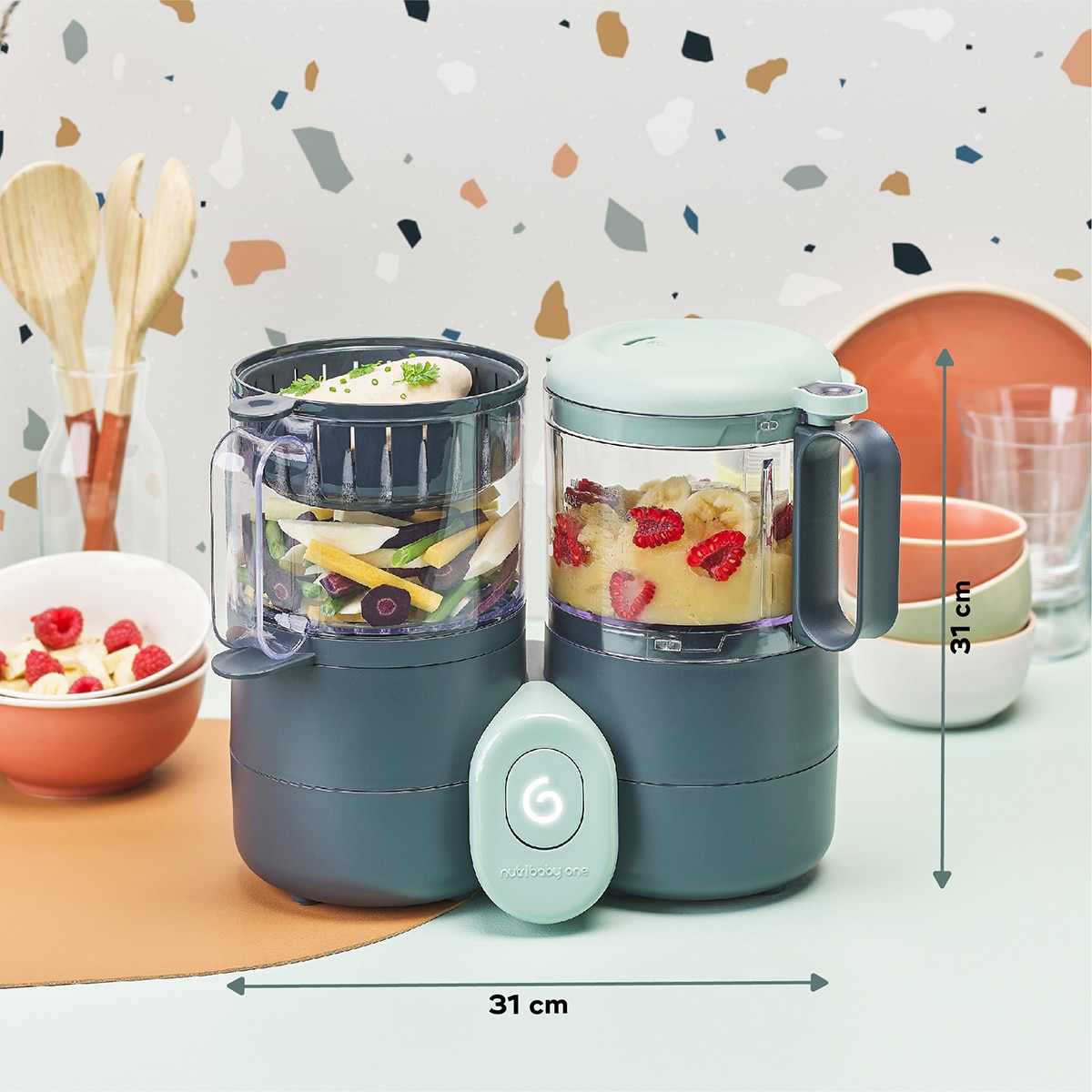 Robot de Cozinha Bebé 4-em-1 Nutribaby One Antracite-7