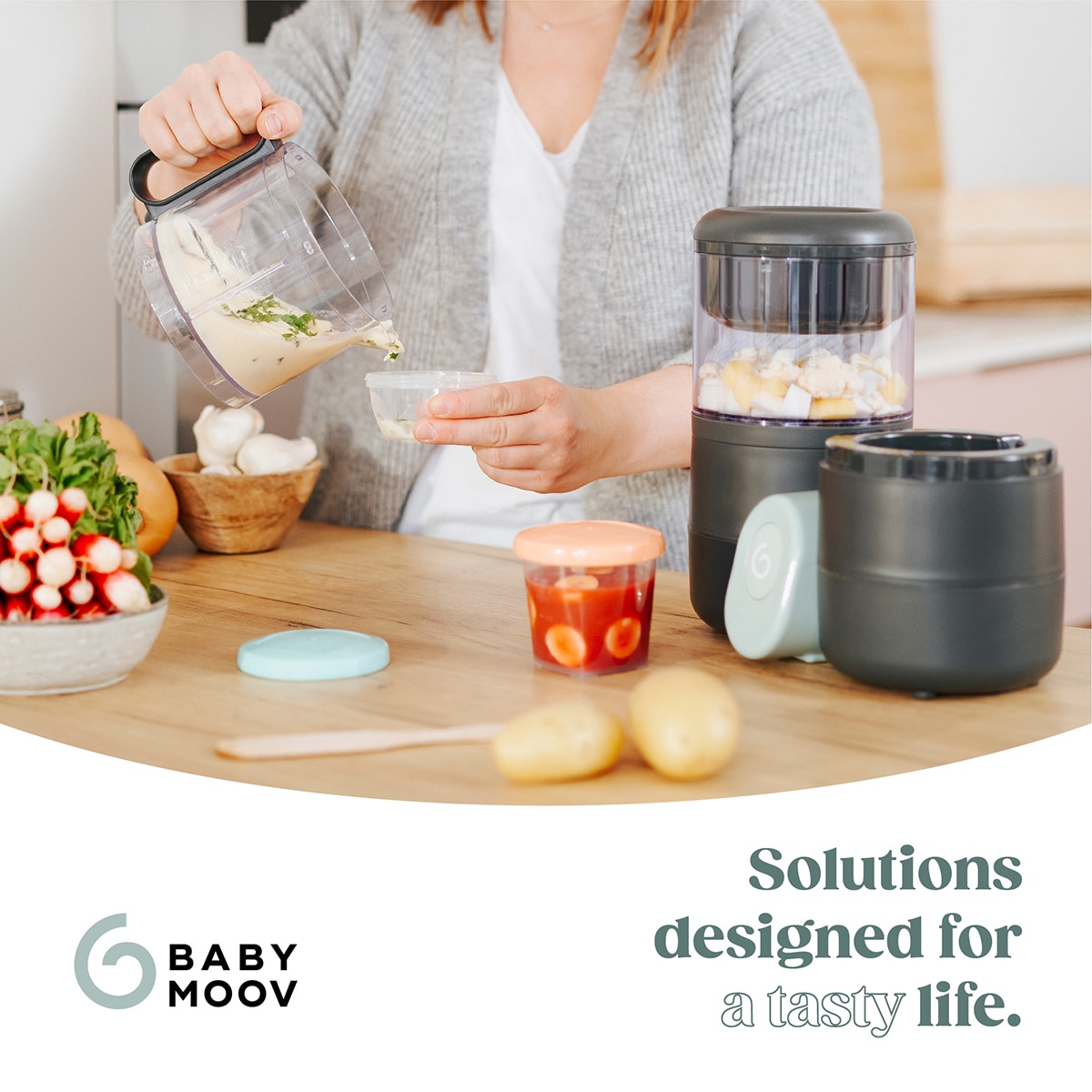 Robot de Cozinha Bebé 4-em-1 Nutribaby One Antracite-9