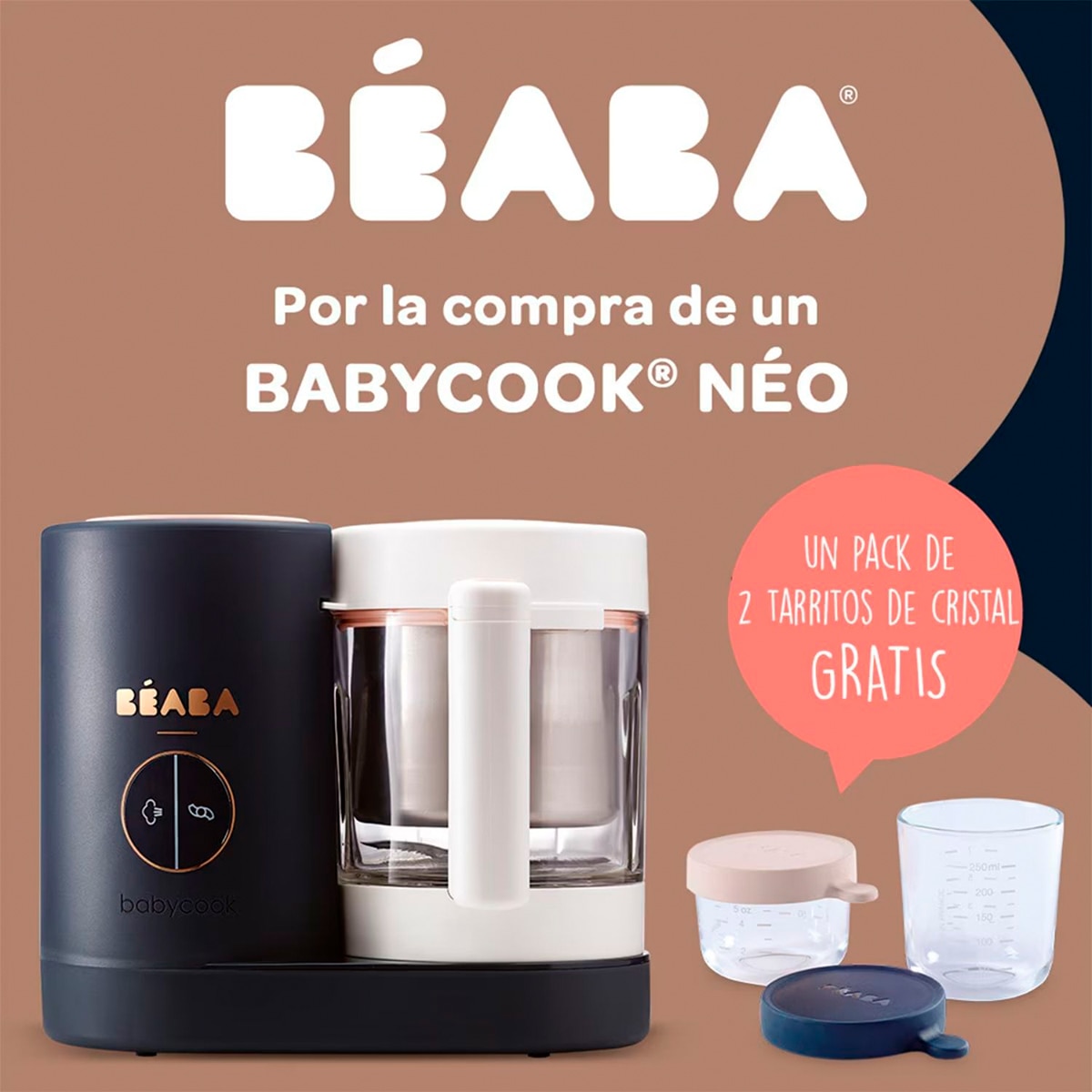 Pack Babycook Neo Night Blue com Frascos de Vidro - 250 ml e 150 ml Azul-3