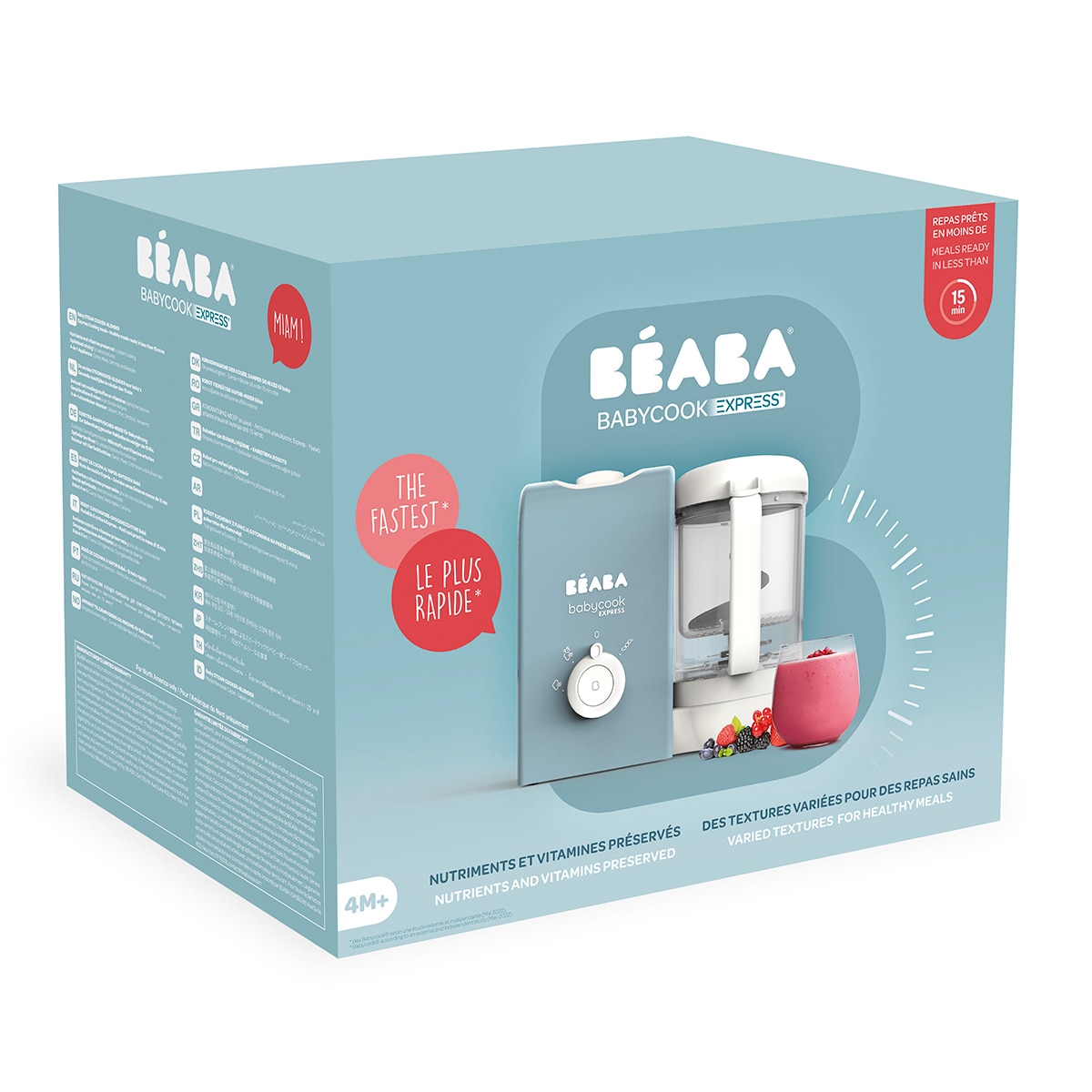 Pack robot de cocina Béaba Babycook Express con lote de cucharas de silicona 1a edad Gris claro Gris claro-5