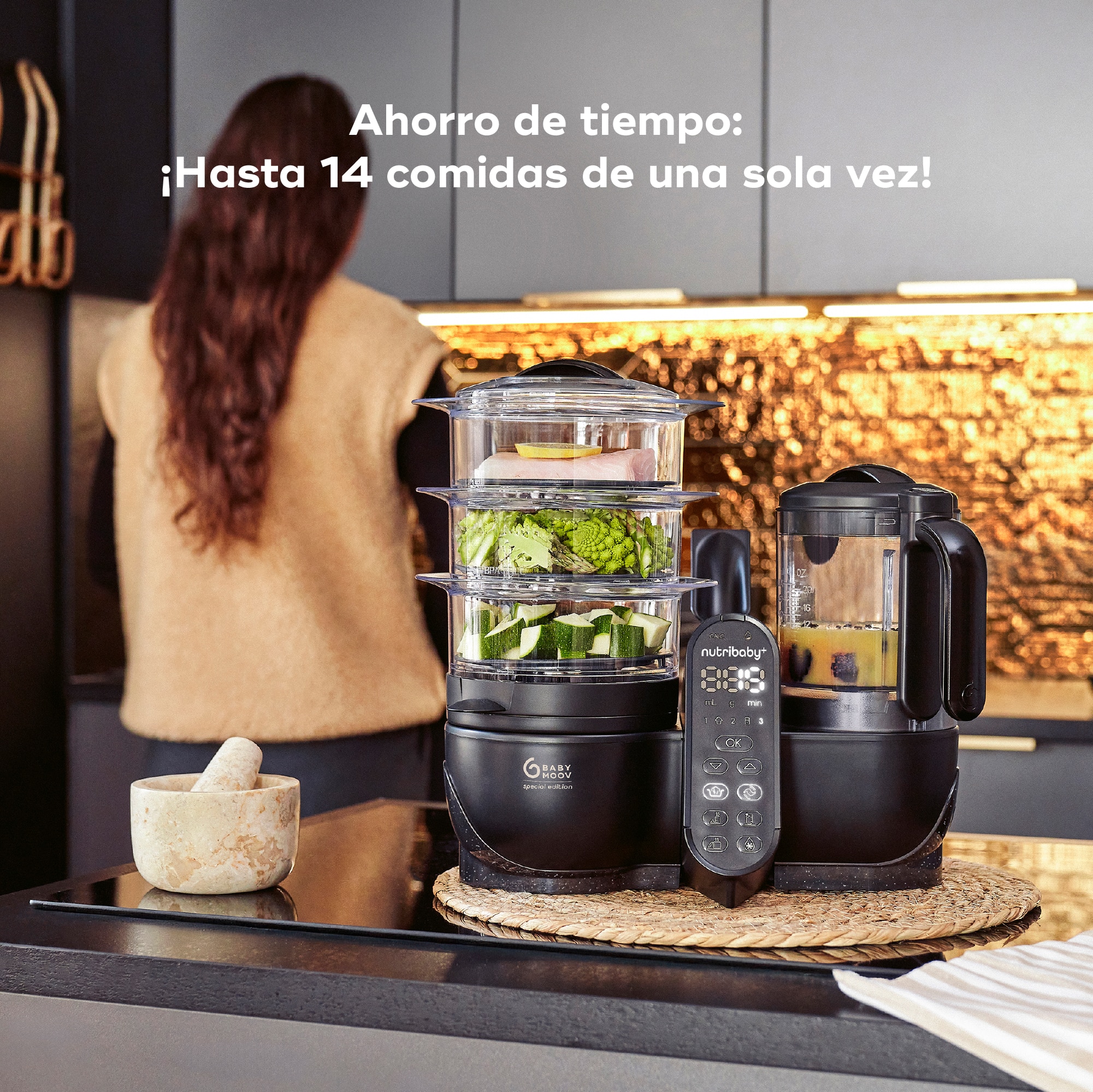 Robot de Cozinha 6 em 1 Nutribaby (+) XL Preto-5