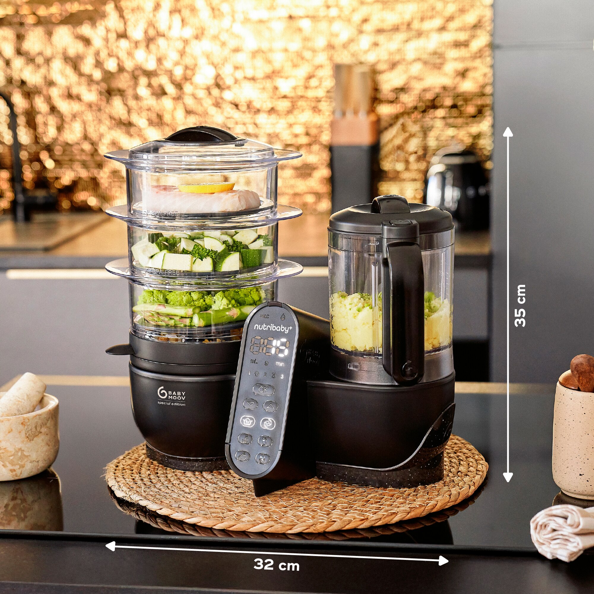 Robot de Cozinha 6 em 1 Nutribaby (+) XL Preto-9