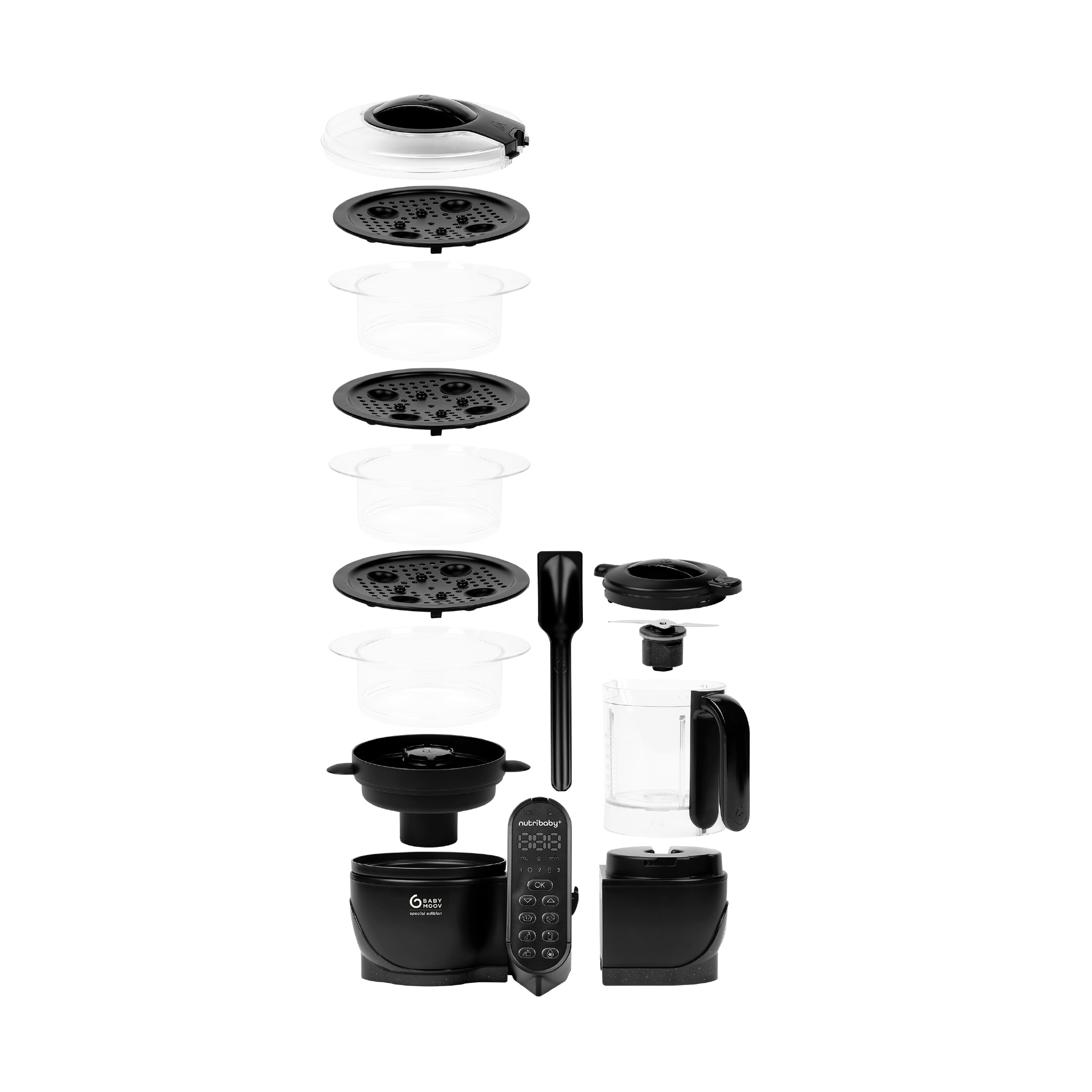 Robot de Cozinha 6 em 1 Nutribaby (+) XL Preto-10