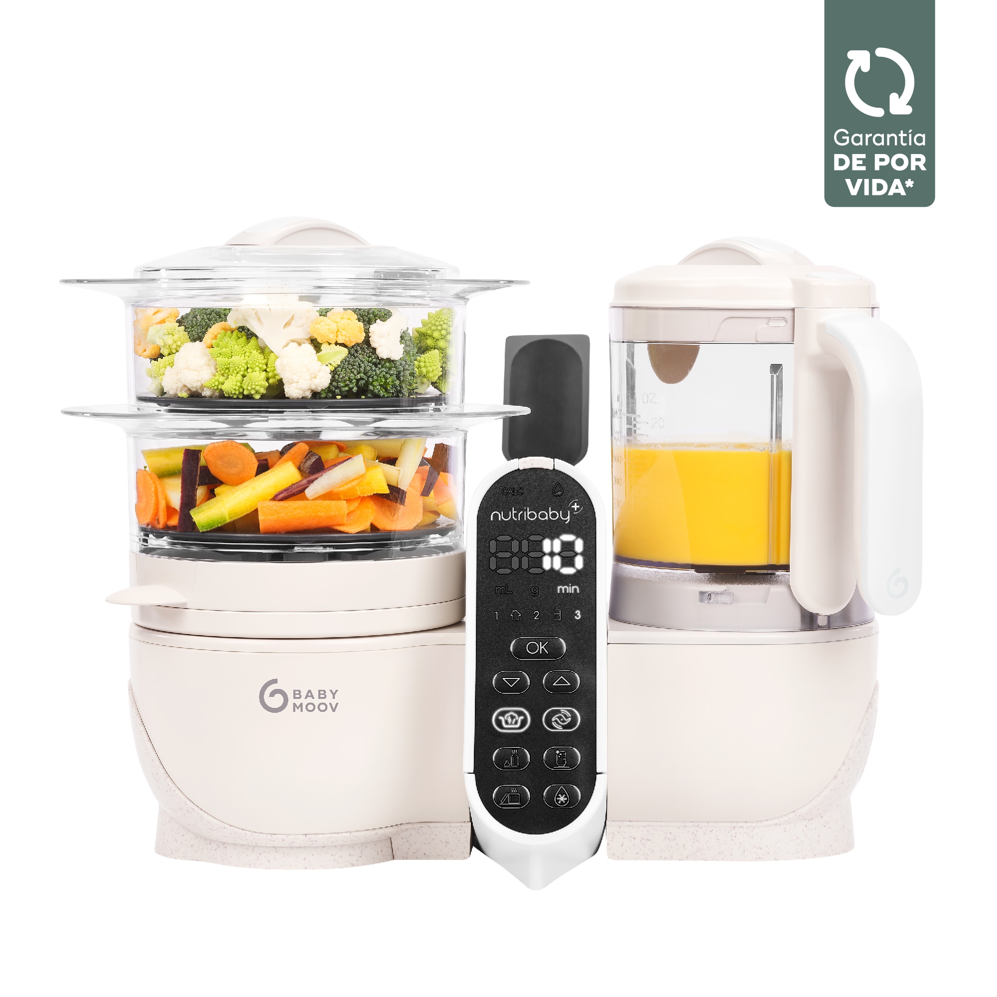 Robot de Cozinha 6 em 1 Nutribaby (+) Bege-2