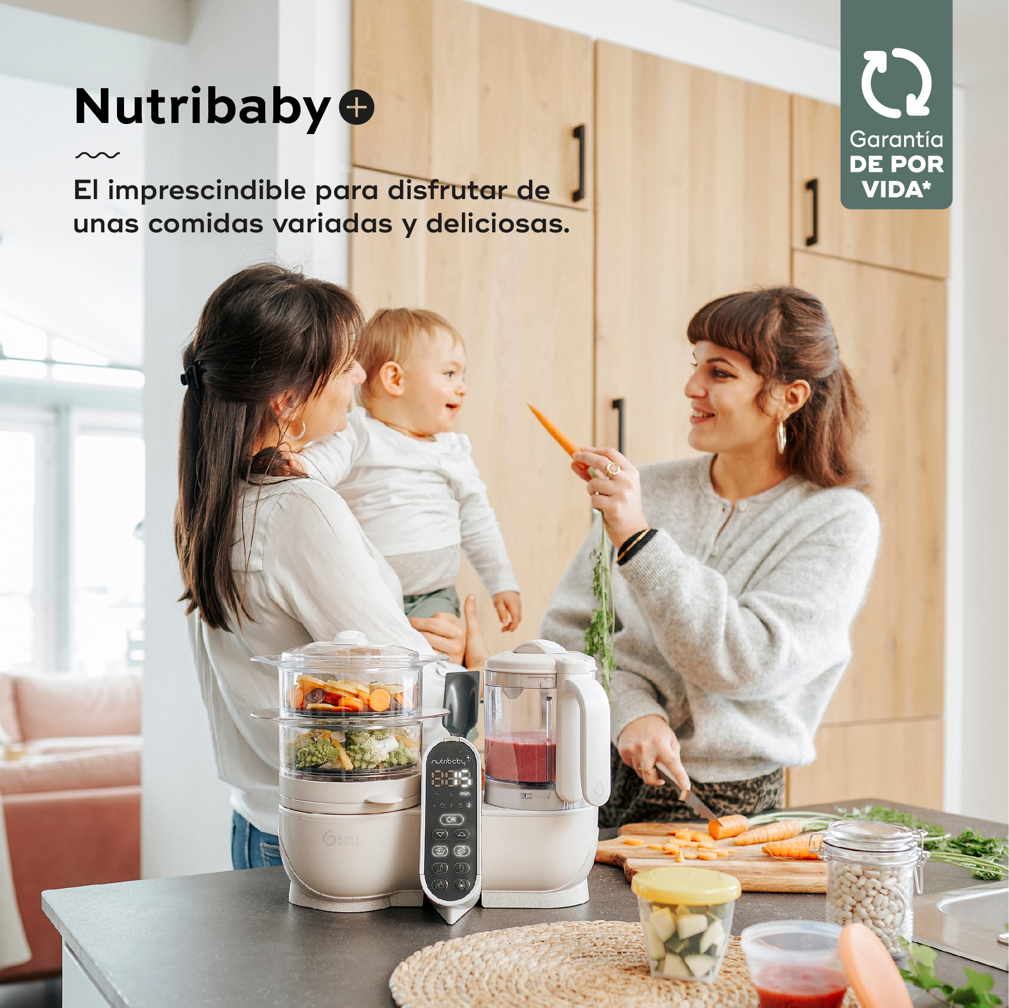 Robot de Cozinha 6 em 1 Nutribaby (+) Bege-3