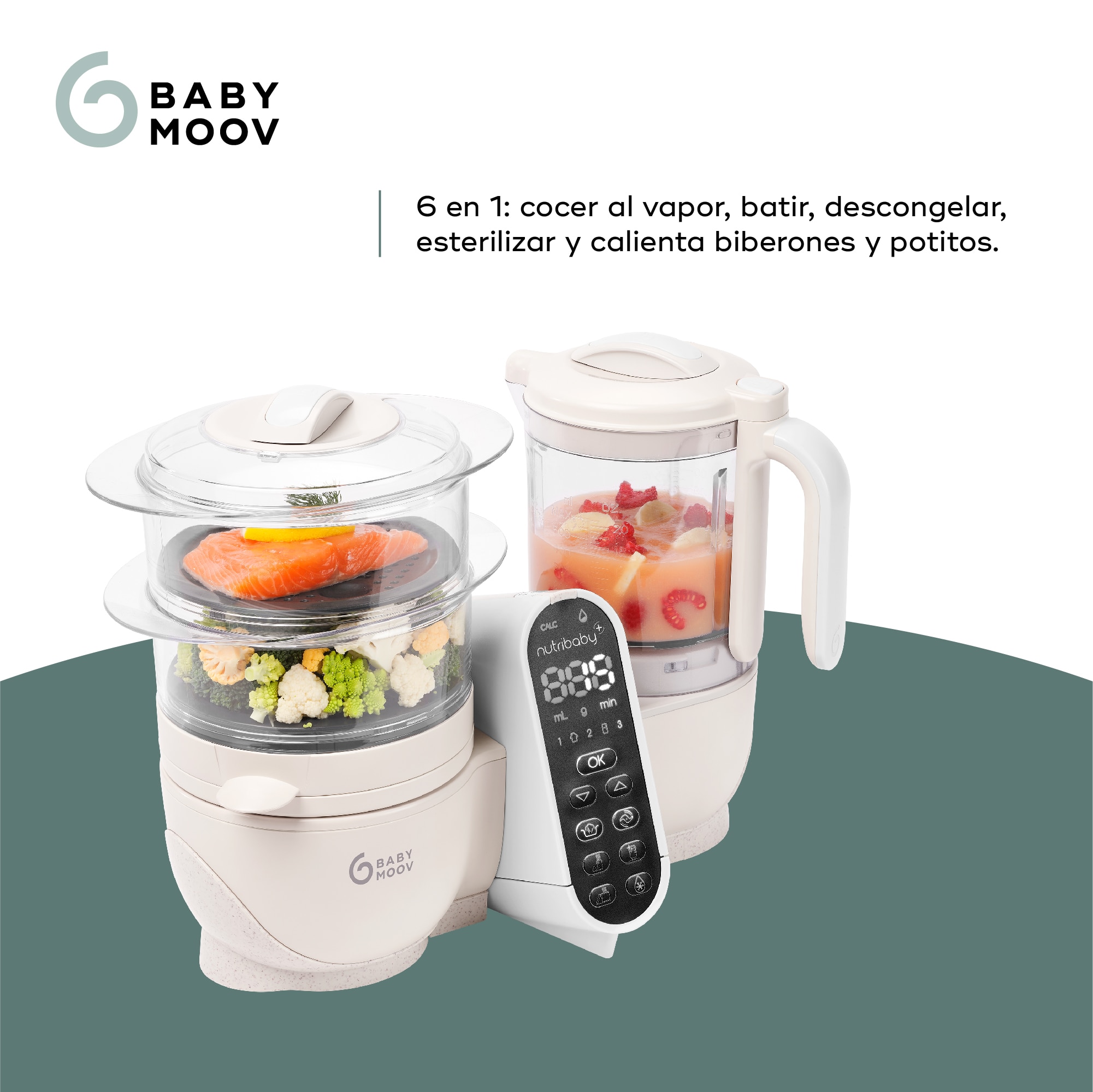 Robot de Cozinha 6 em 1 Nutribaby (+) Bege-4
