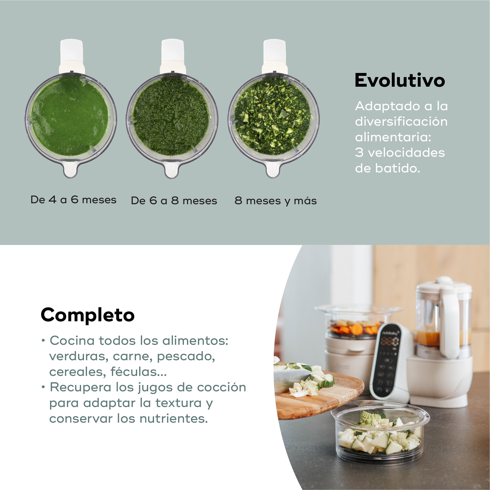 Robot de Cozinha 6 em 1 Nutribaby (+) Bege-6