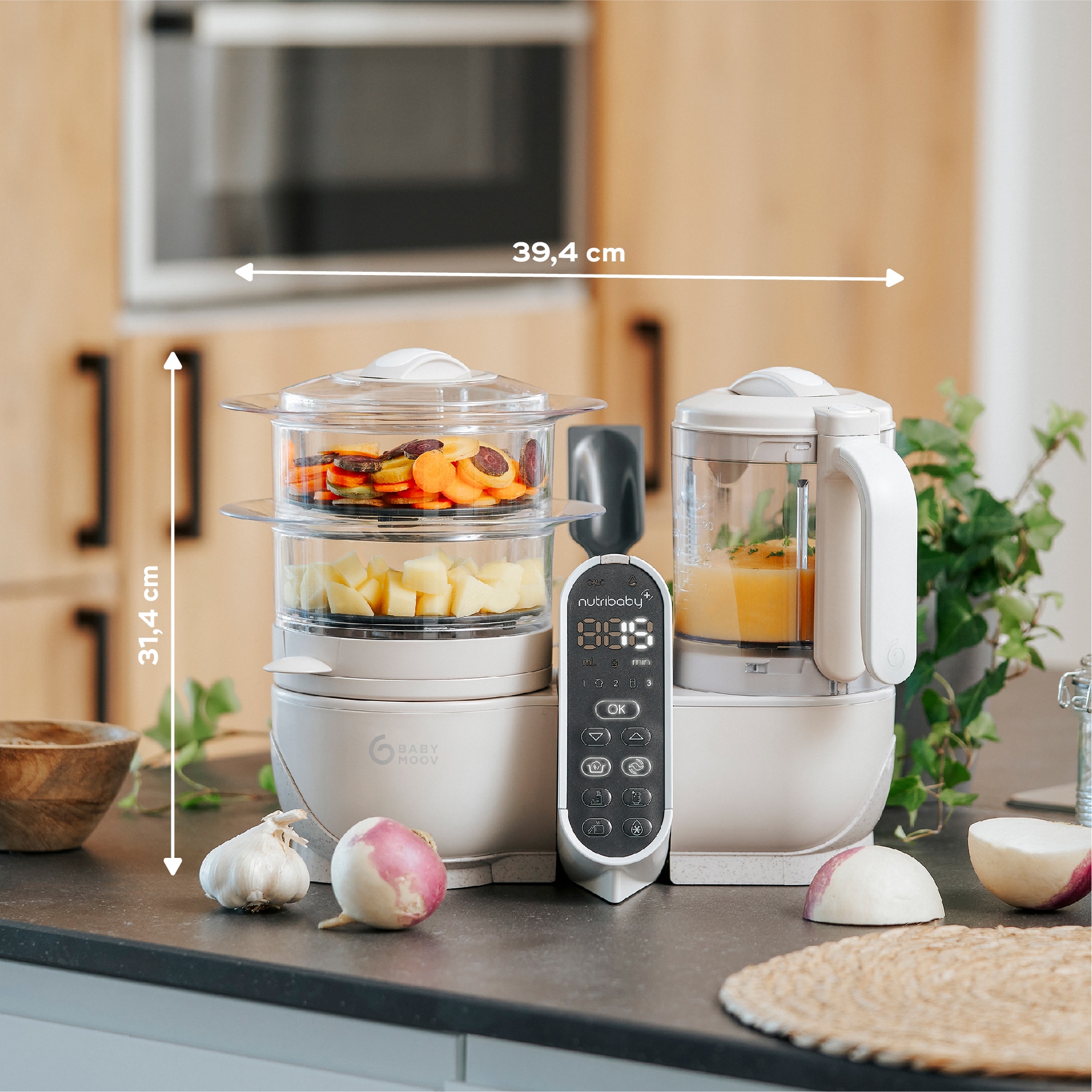 Robot de Cozinha 6 em 1 Nutribaby (+) Bege-8