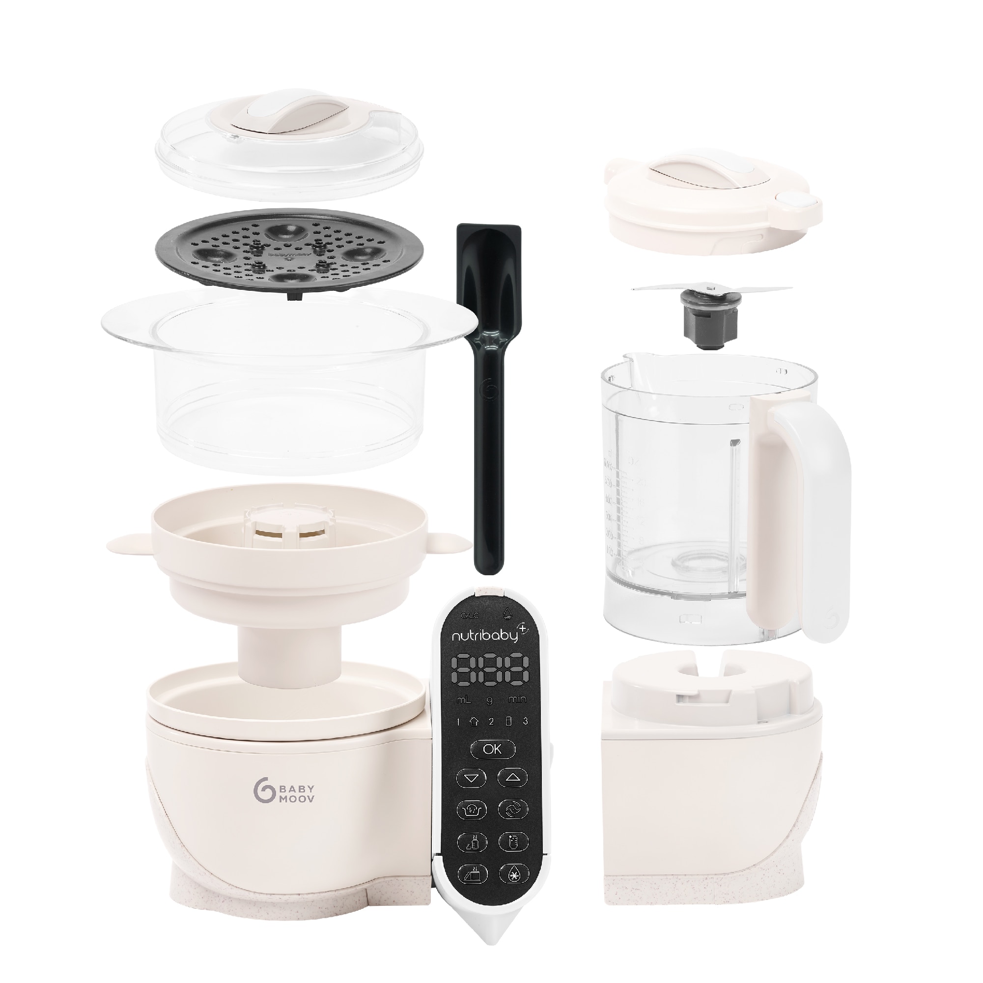 Robot de Cozinha 6 em 1 Nutribaby (+) Bege-9