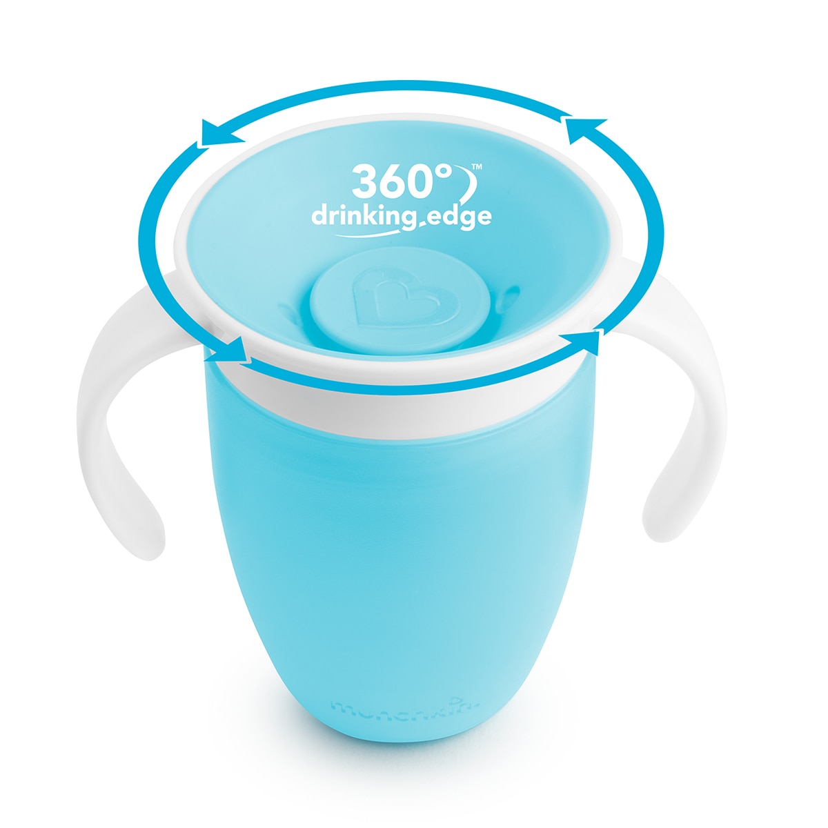 Taza de aprendizaje 360° Munchkin Miracle con asas 200ml - Azul Cielo Azul Cielo-6