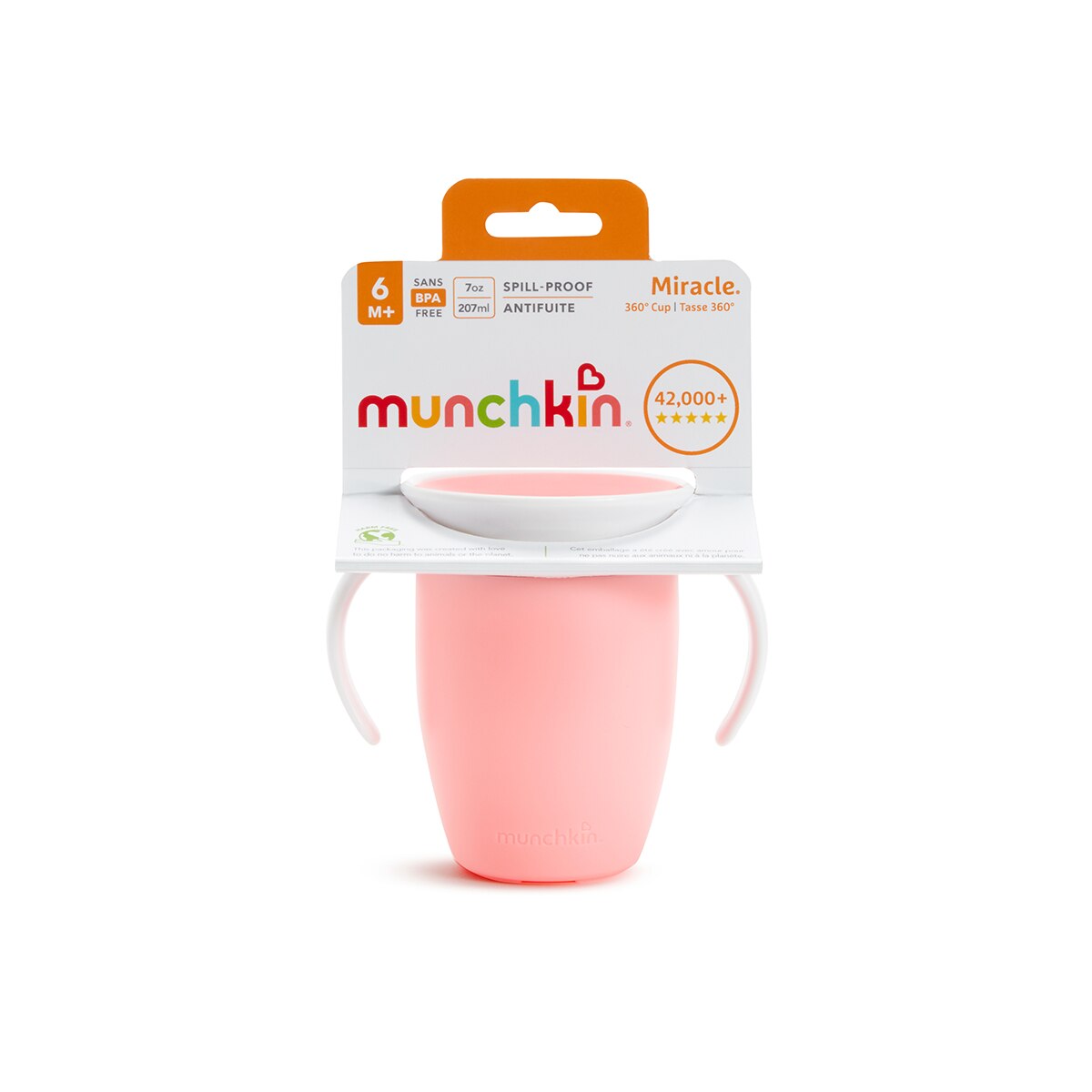 Taza de aprendizaje 360° Munchkin Miracle con asas 200ml - Rosa Flamingo Rosa Flamingo-3
