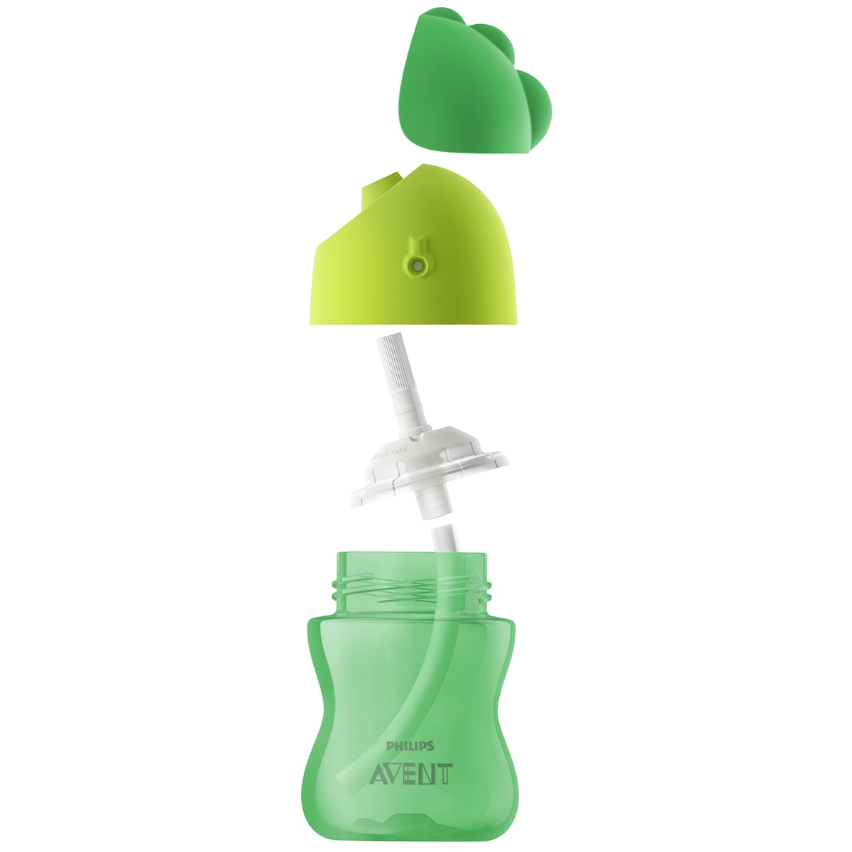 Copo com Palhinha Flexível Philips Avent de Menino (300 ml) verde Verde-4