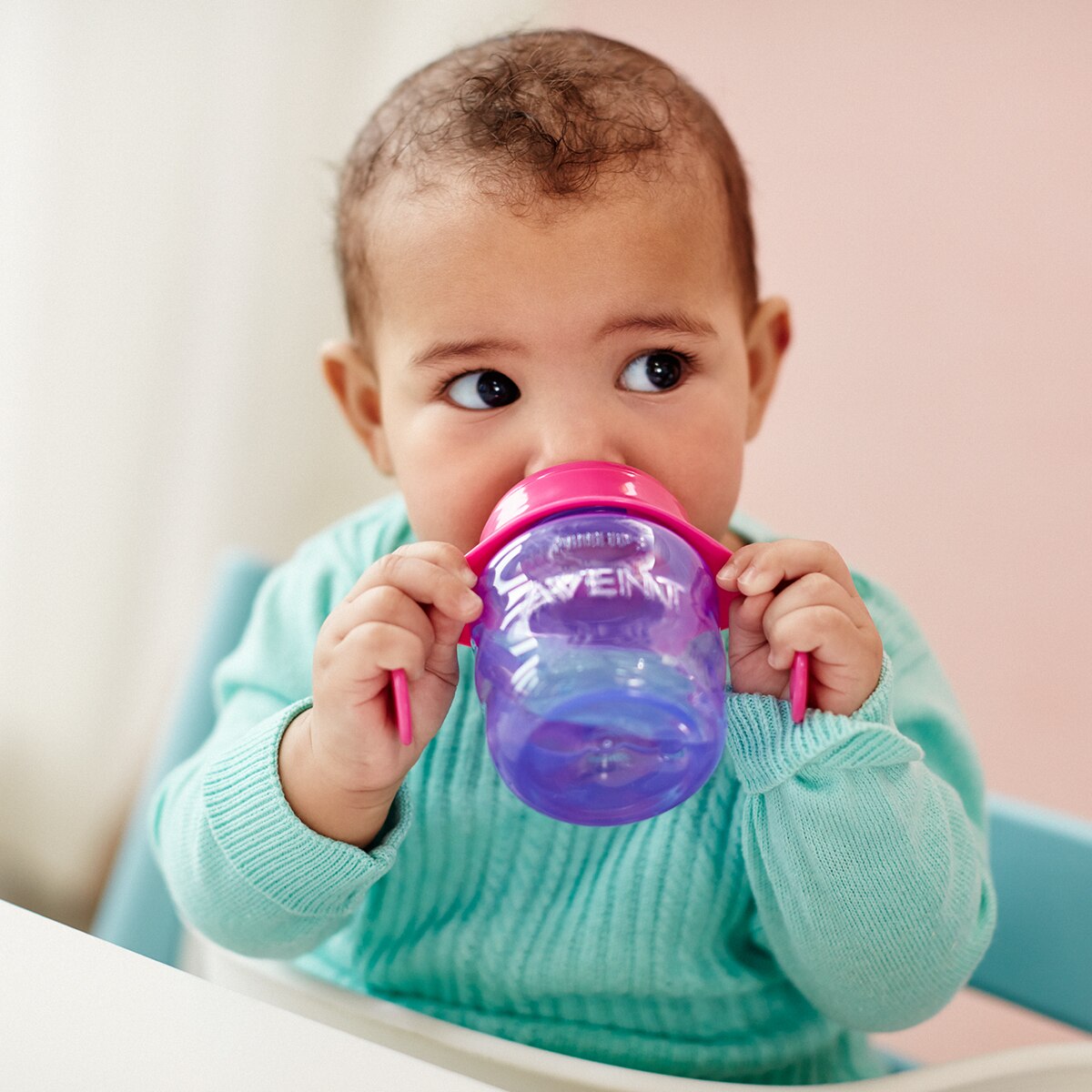 Taza Antigoteo Philips Avent boquilla silicona (200 ml.) +6 M. - Morado Morado-3