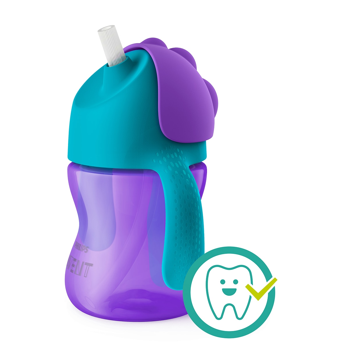 Copo com palhinha flexível (200 ml ) +9 M roxo Roxo-2