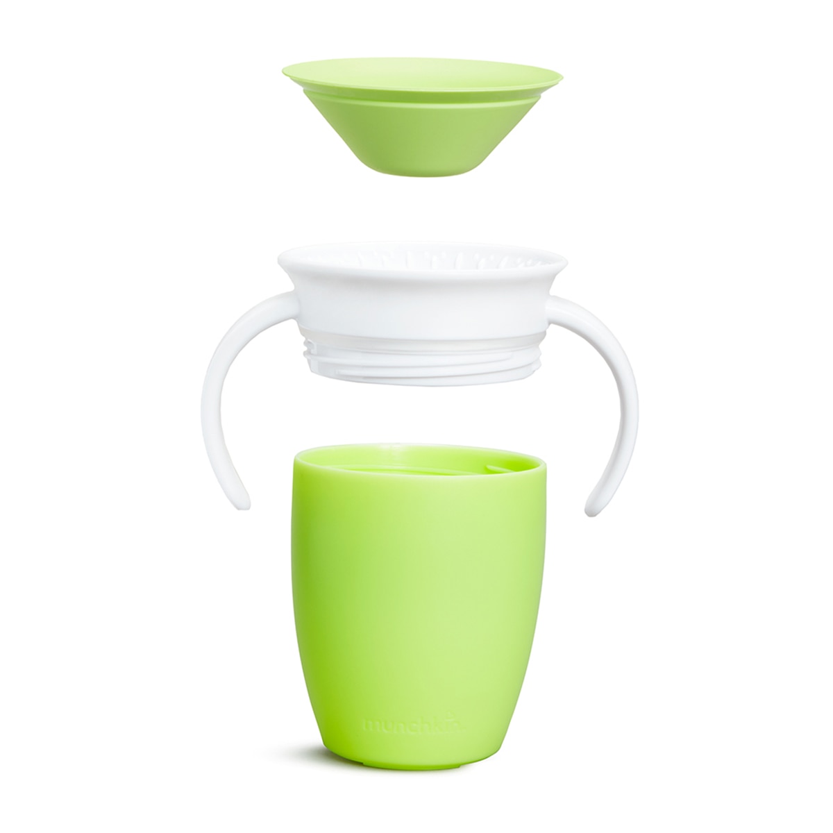 Taza de aprendizaje 360º Munchkin Miracle con asas y tapa 200ml - Verde anticuario Verde anticuario-3