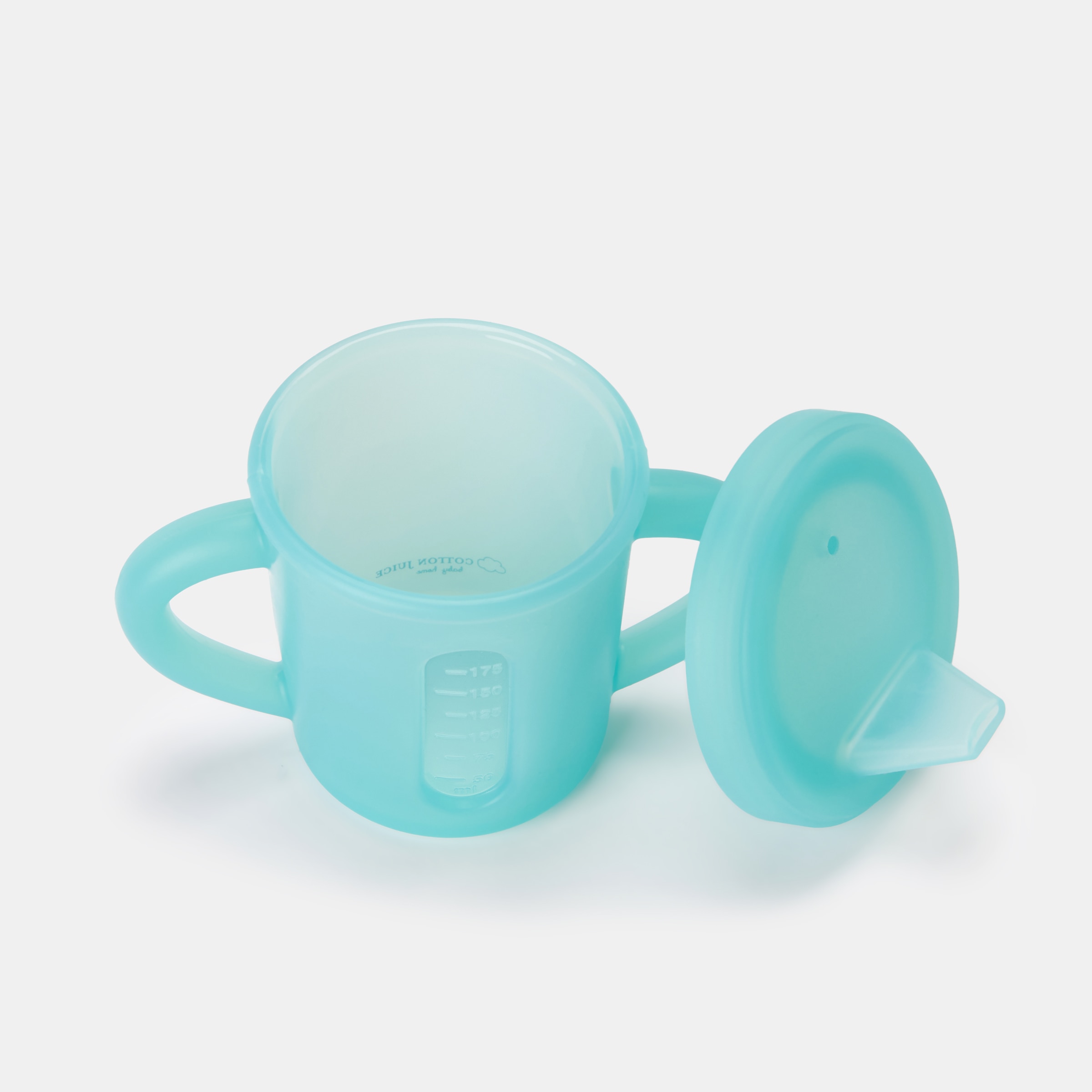 Copo de Aprendizagem de Silicone Verde-claro-2