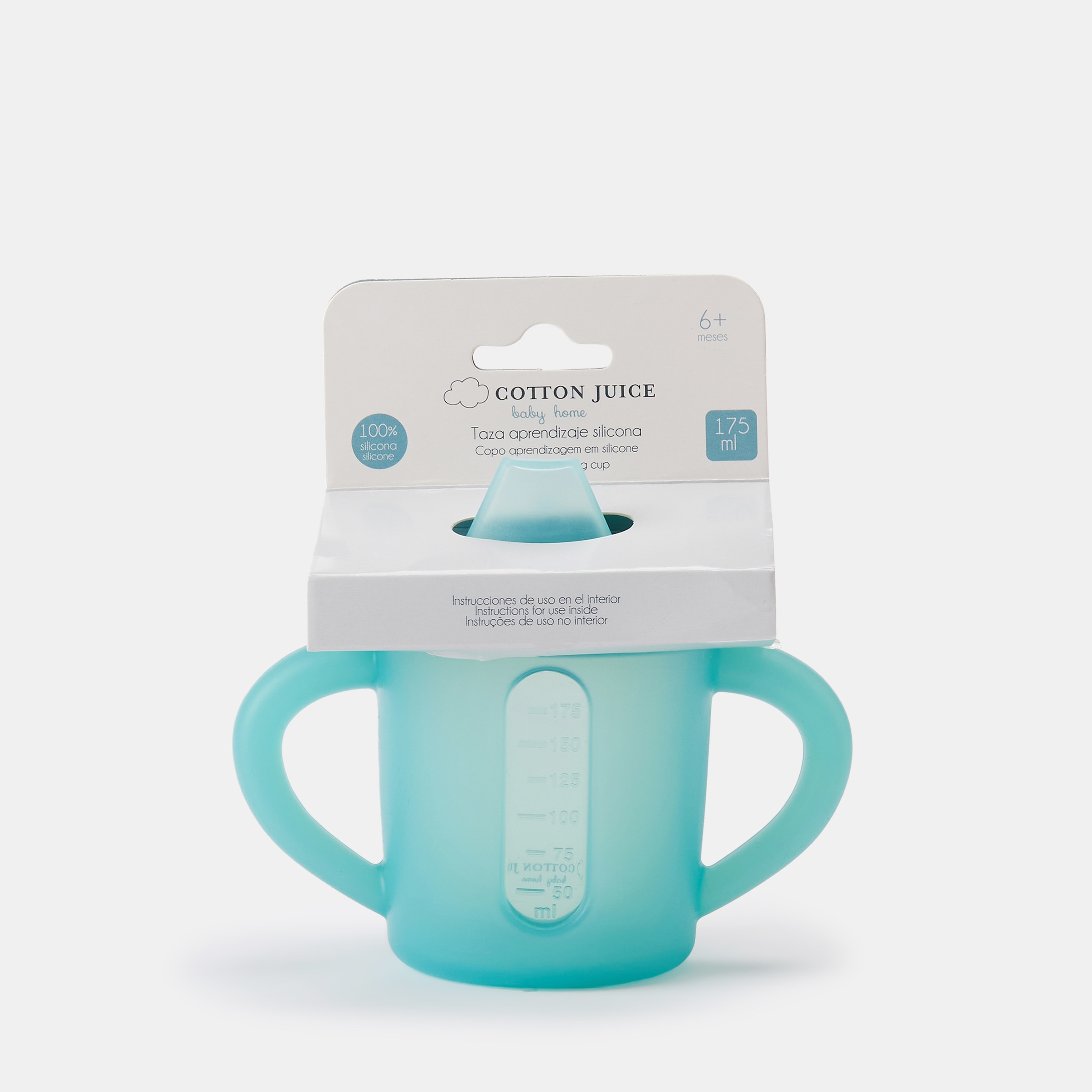 Copo de Aprendizagem de Silicone Verde-claro-3