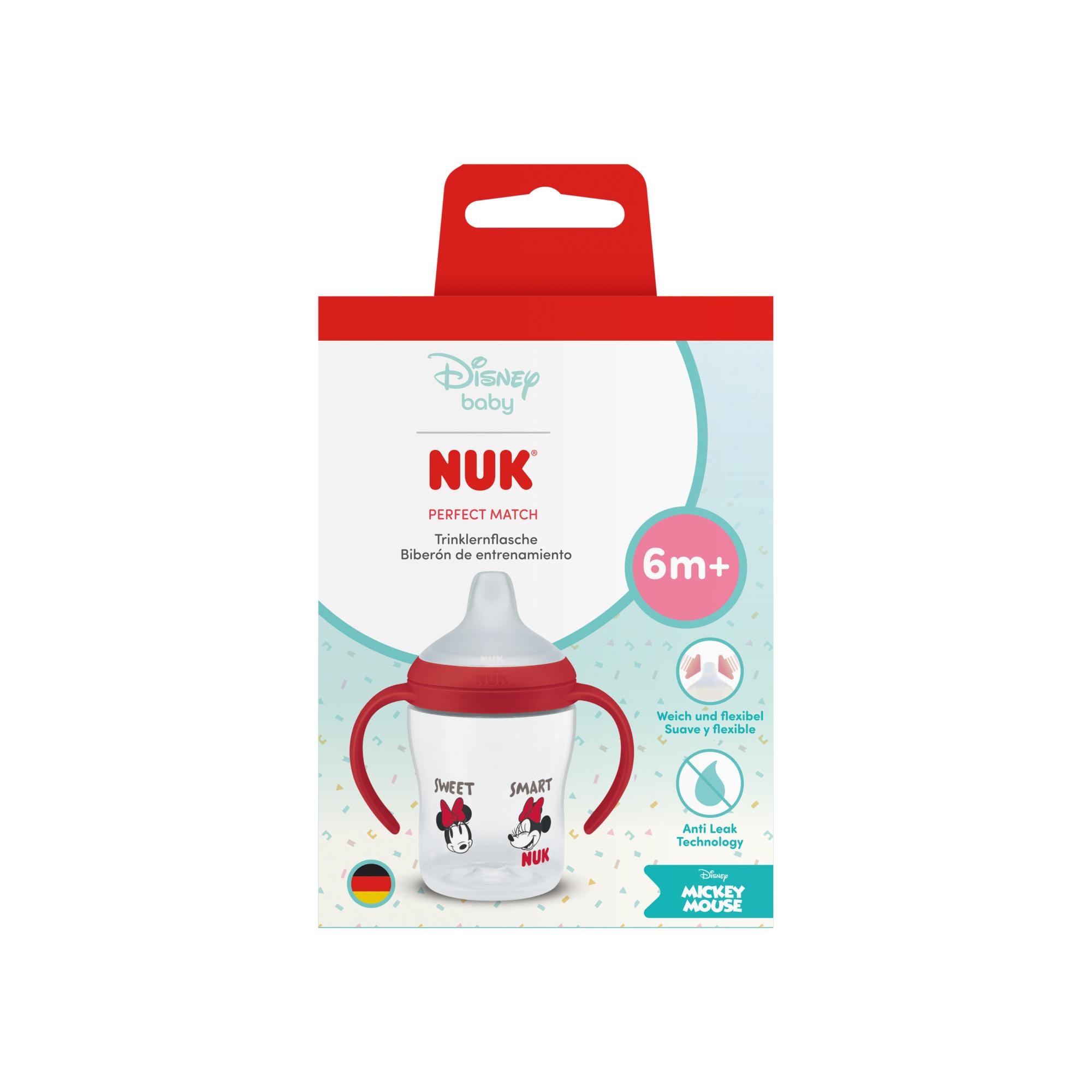 Taza aprendizaje Nuk First Choice Disney 150ml con control temperatura (6m+) - Rojo Rojo-3