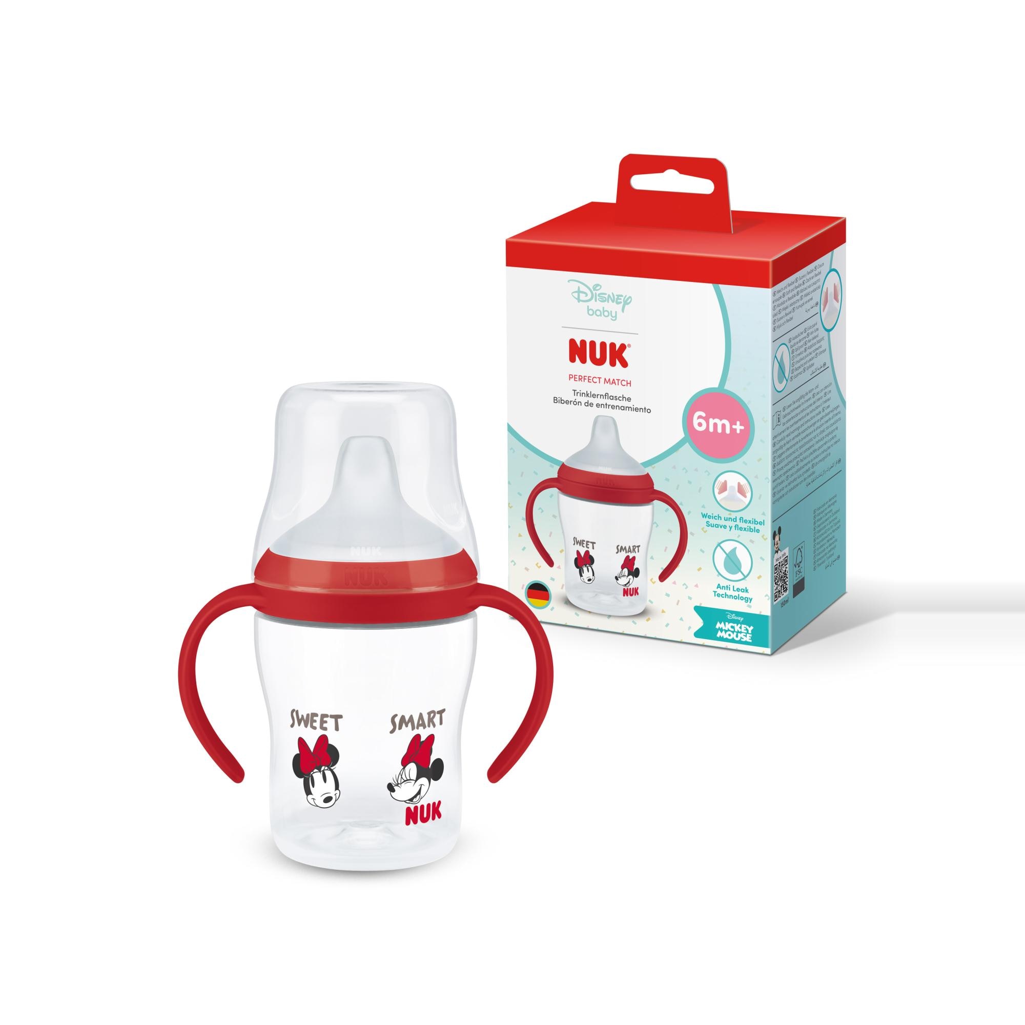 Taza aprendizaje Nuk First Choice Disney 150ml con control temperatura (6m+) - Rojo Rojo-4
