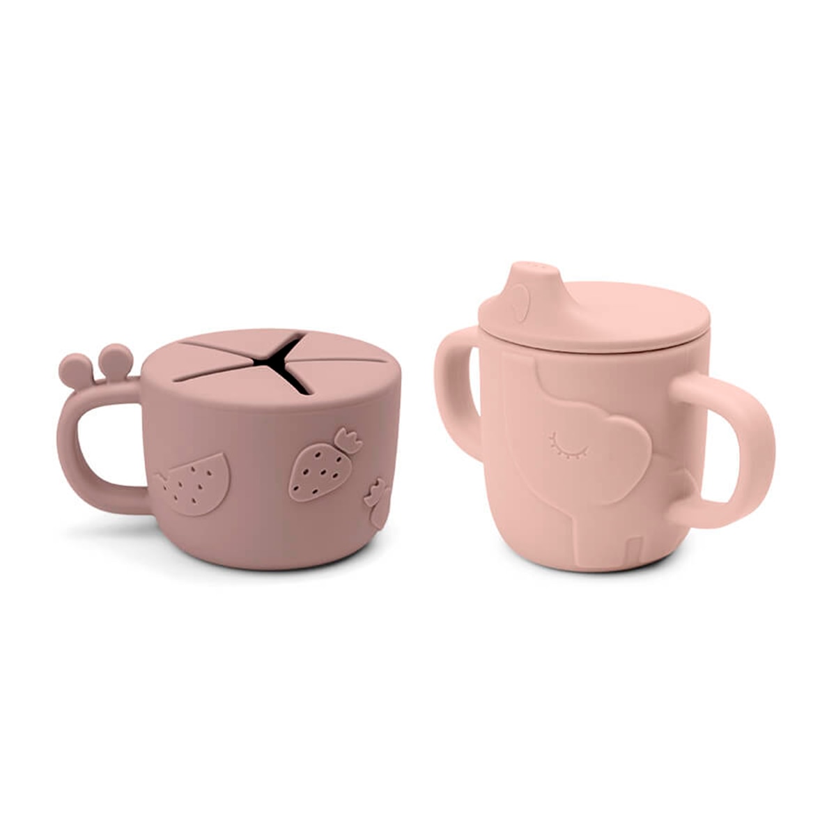 Copo c/Asas e Snacks Peekaboo em Silicone - Rosa Rosa-3