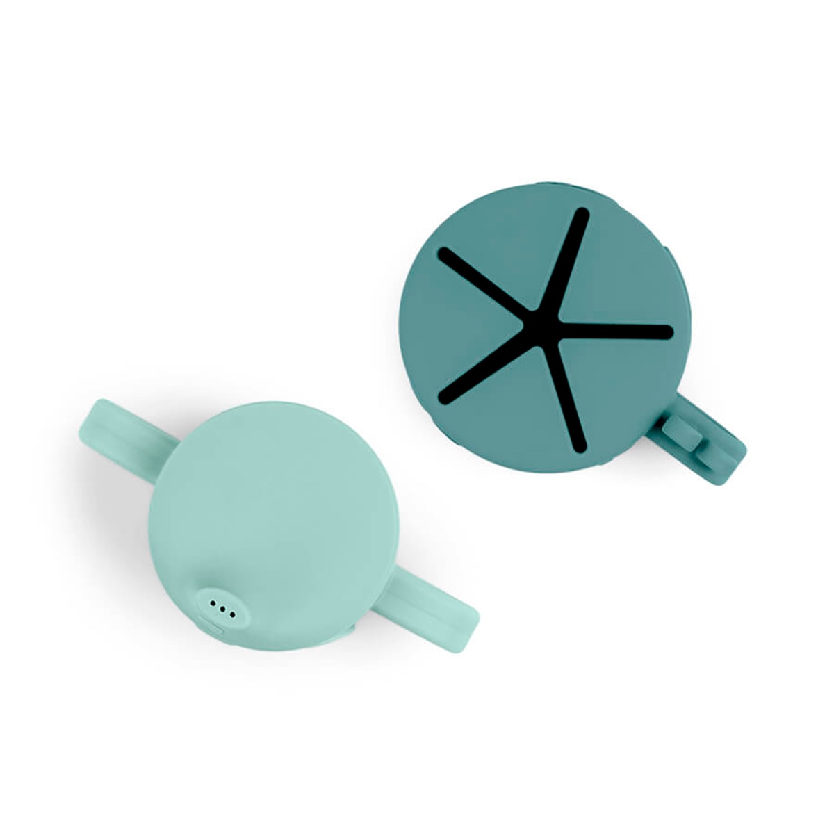 Copo c/Asas e Snacks Peekaboo em Silicone - Azul Azul-3