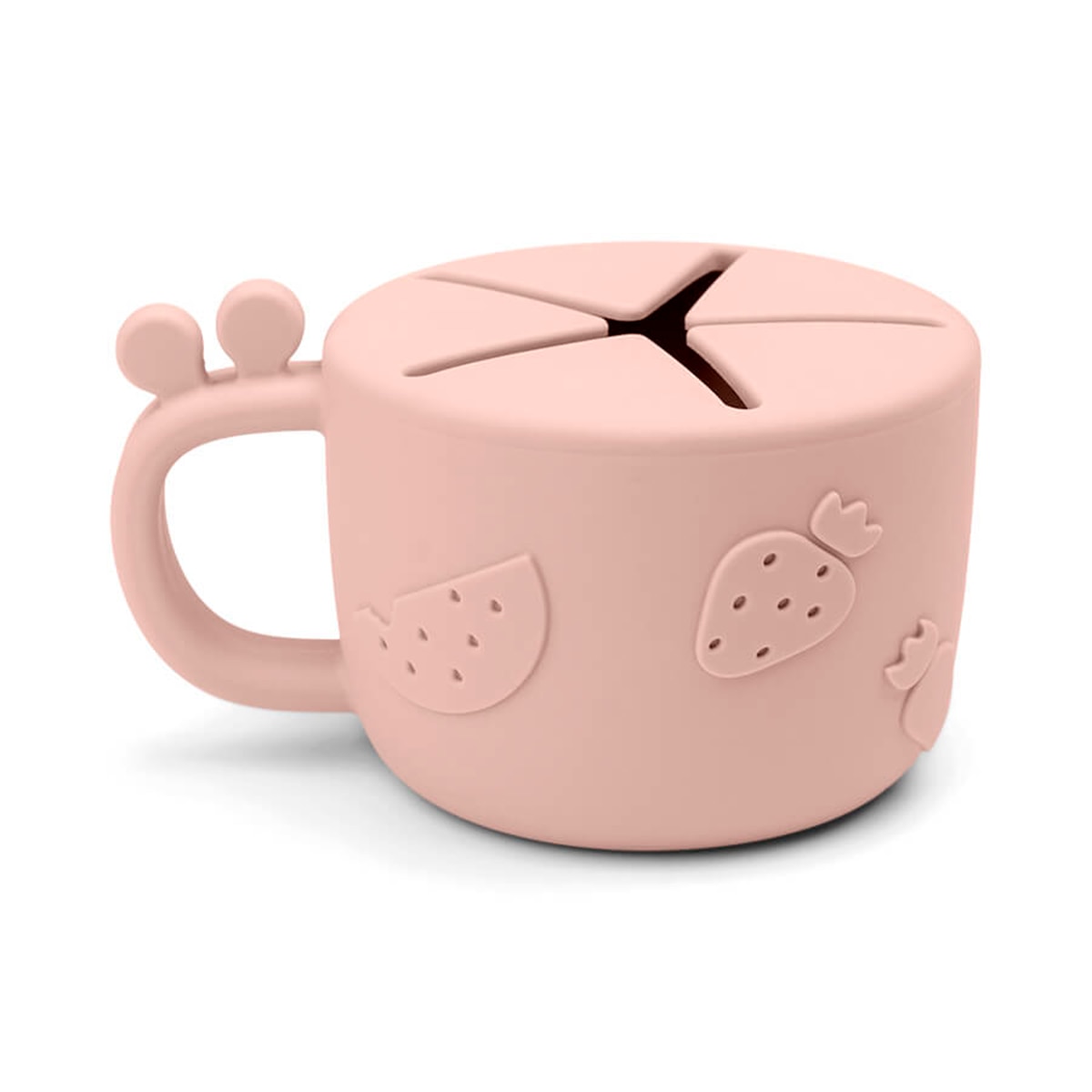 Copo Porta-Snacks Peekaboo Raffi de Silicone - Rosa Rosa-3