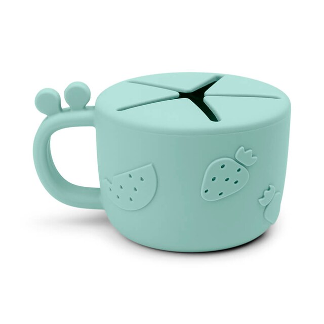 Taza porta snacks Silicona DONE BY DEER PEEKABOO RAFFI Azul