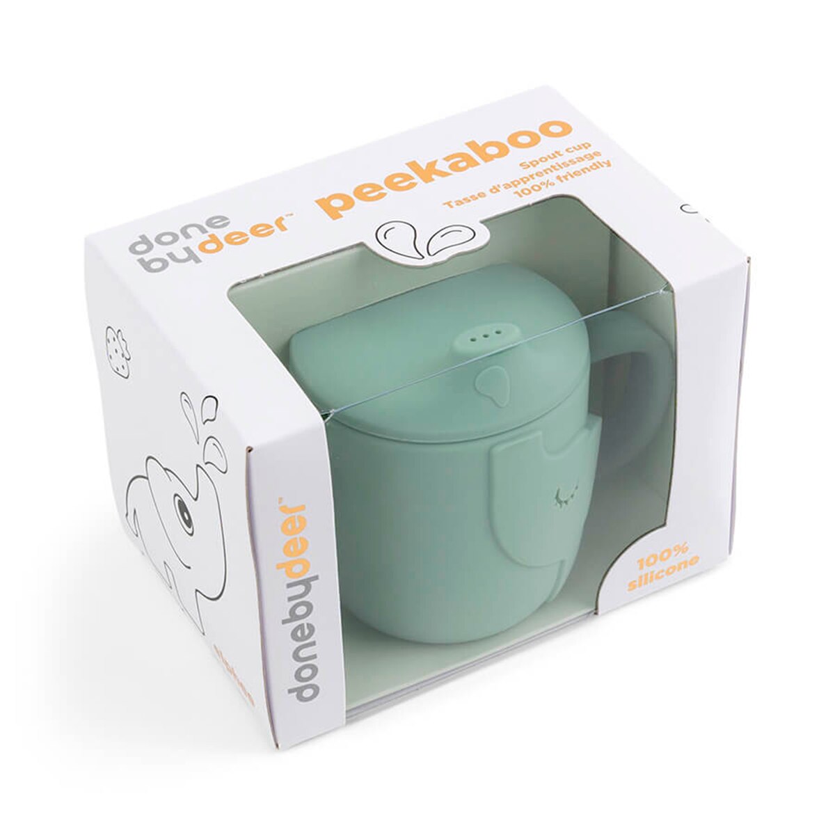 Chávena com Asas de Silicone PEEKABOO ELPHEE - Verde Verde-3