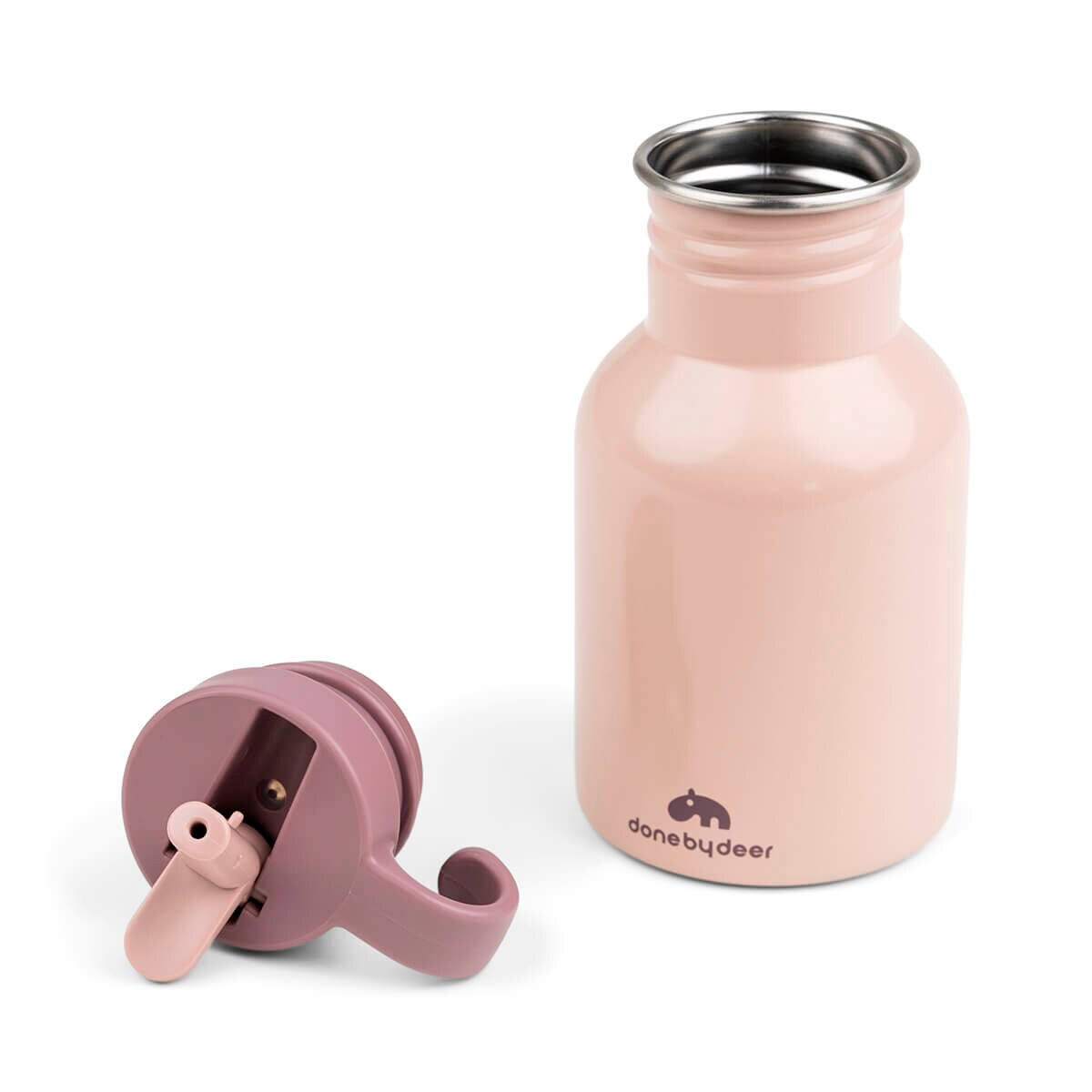 Botella térmica Done By Deer aluminio con boquilla - Rosa pastel Rosa pastel-3