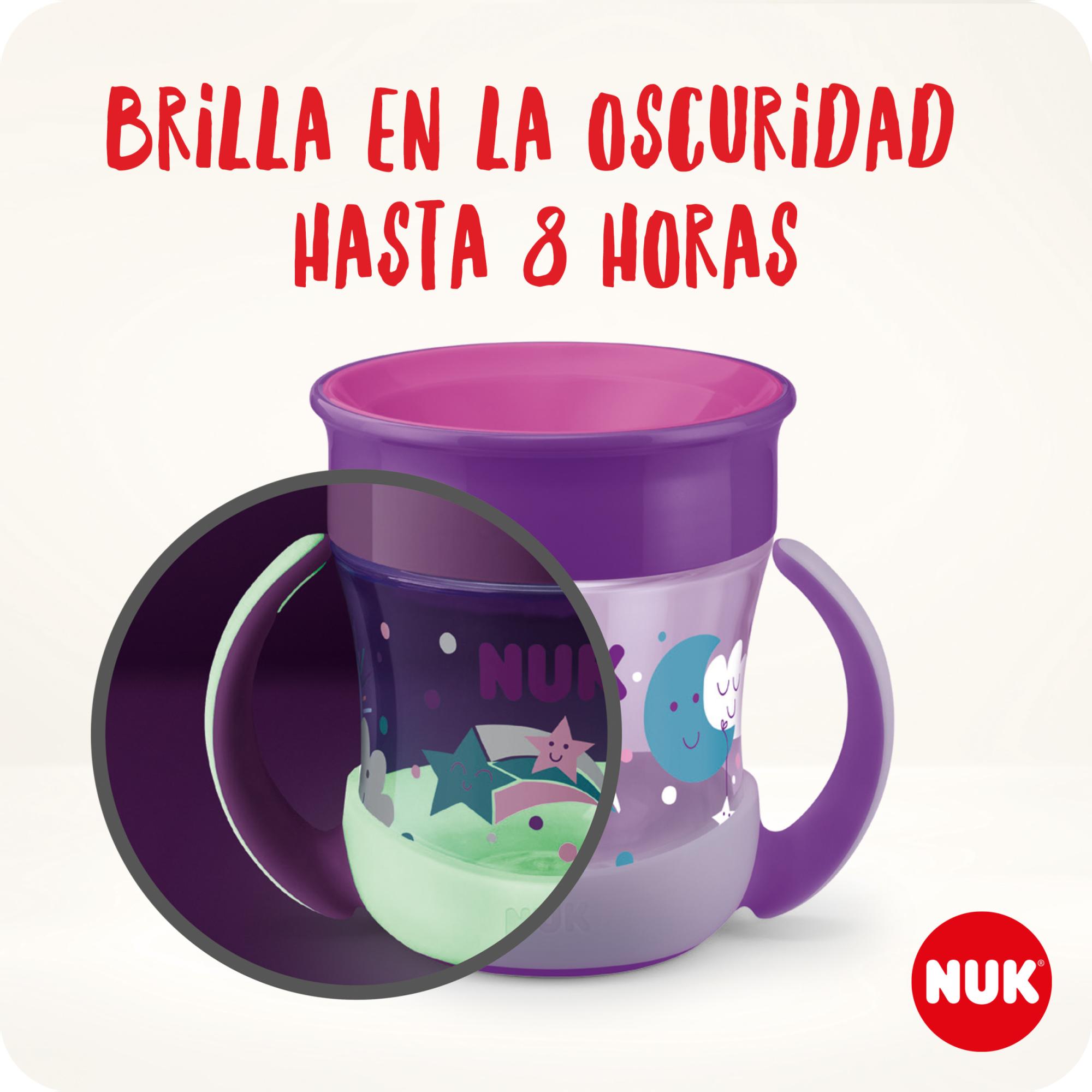 Taza de aprendizaje Nuk magic Glow in dark 160ml (6m+) - Azul Azul-4