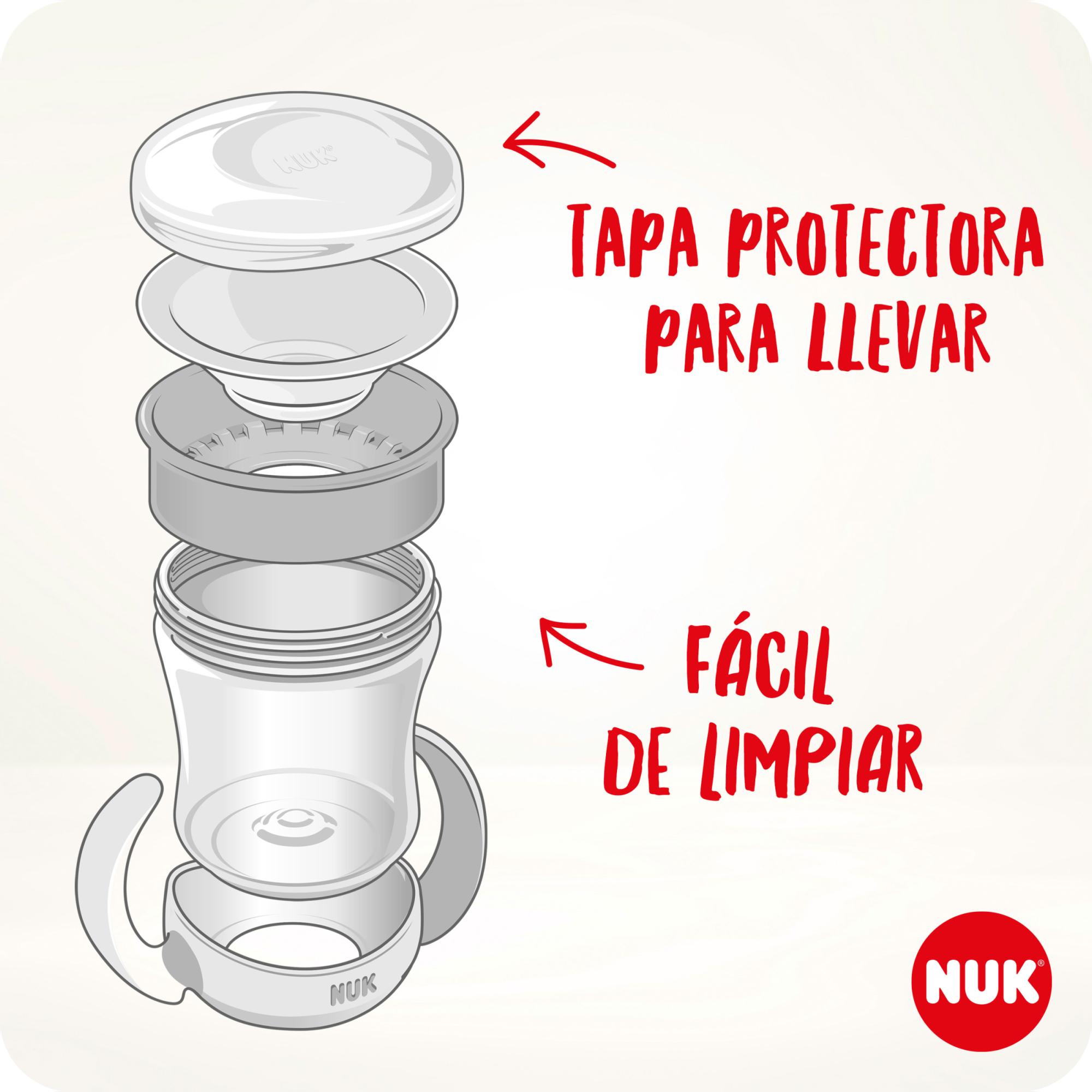Taza de aprendizaje Nuk magic Glow in dark 160ml (6m+) - Azul Azul-5