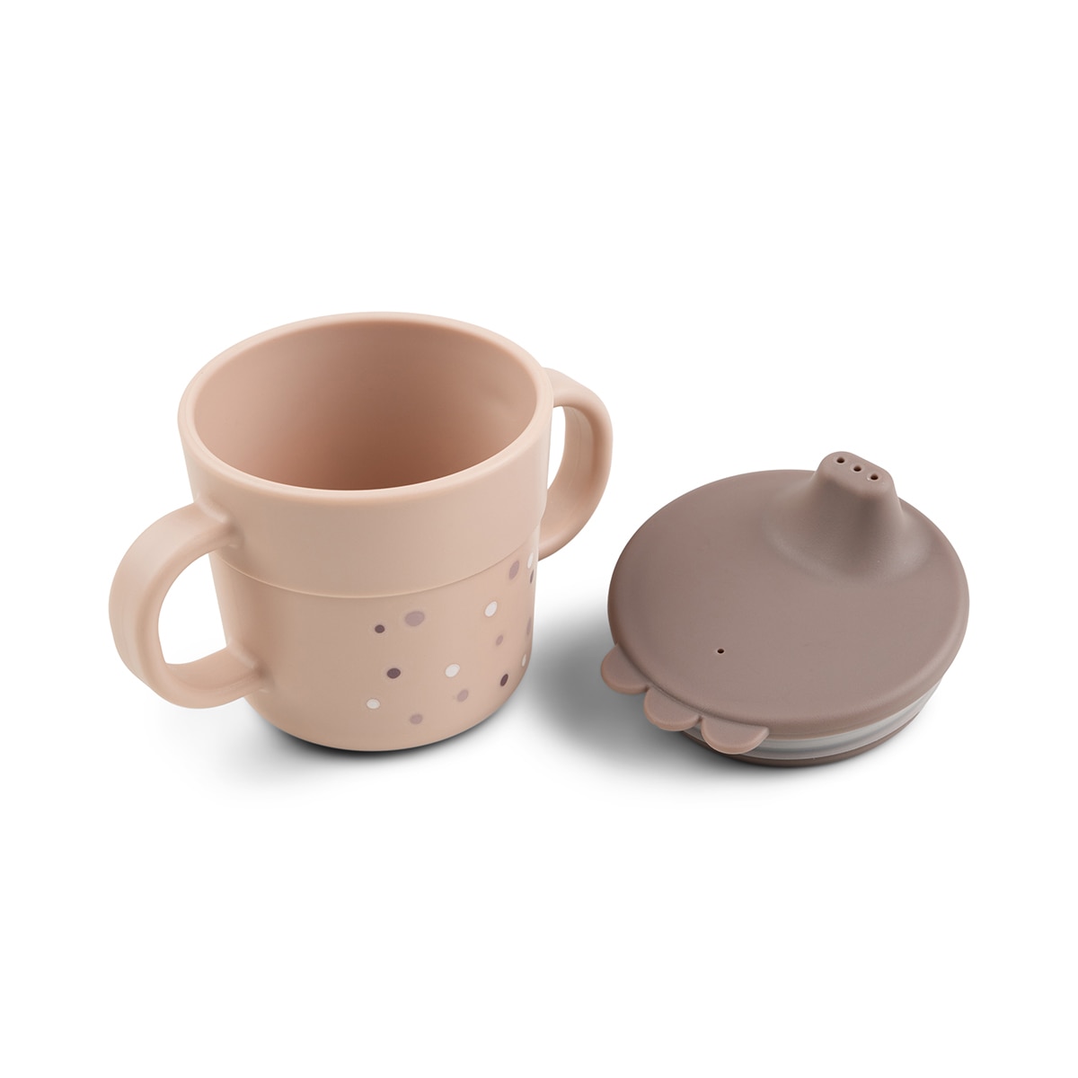 Imagen 3 de Taza de aprendizaje con asas y antideslizante Done by Deer colección Foodie - Rosa claro Rosa claro