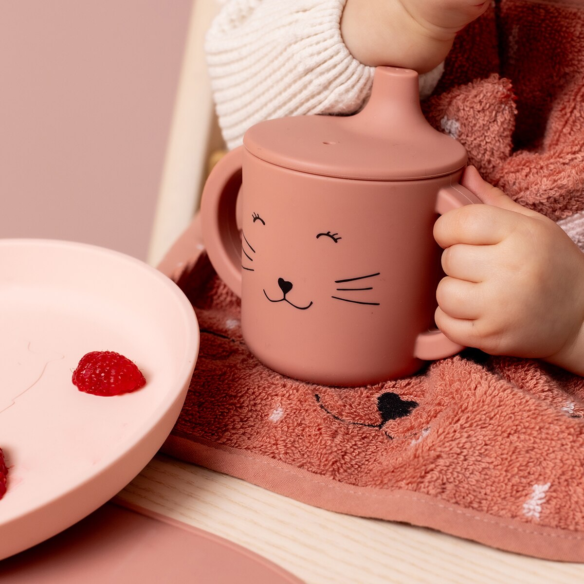 Taza silicona Trixie con boquilla - Rosa claro Rosa claro-4