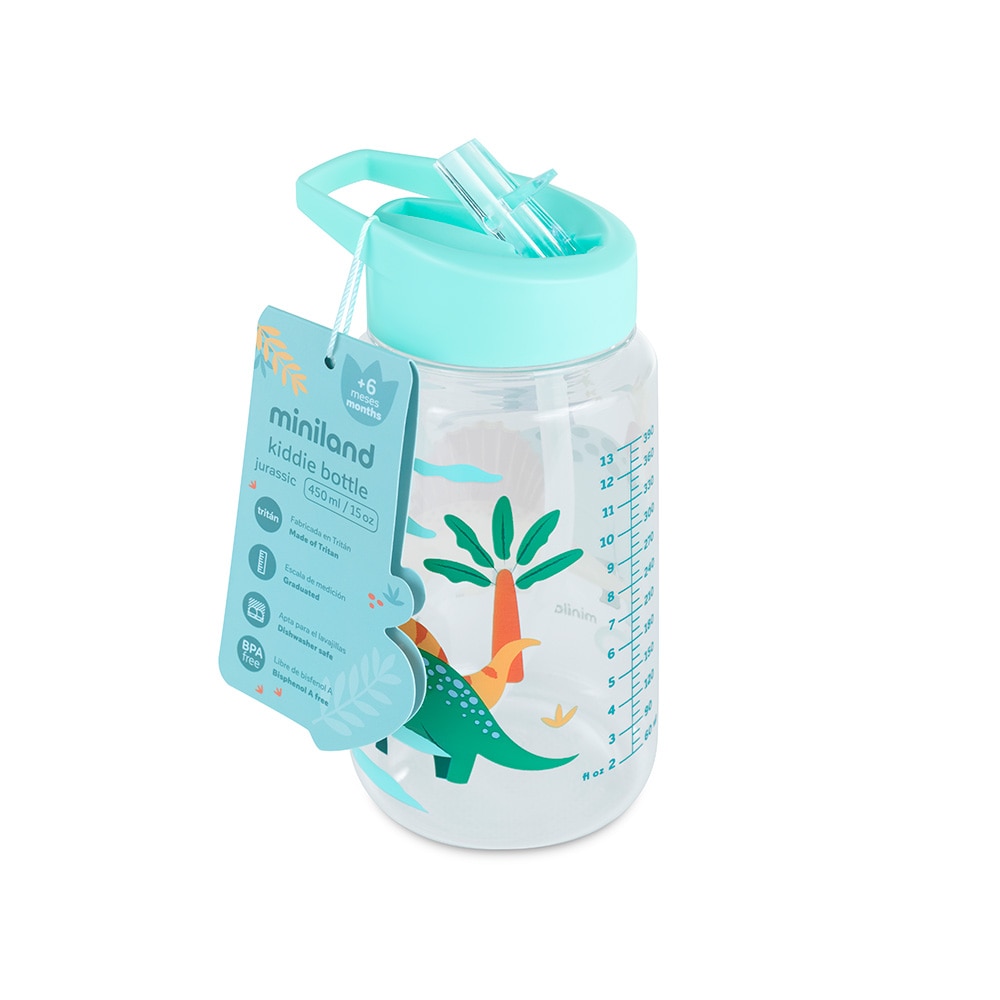 Garrafa Infantil com Palhinha Azul-claro-7