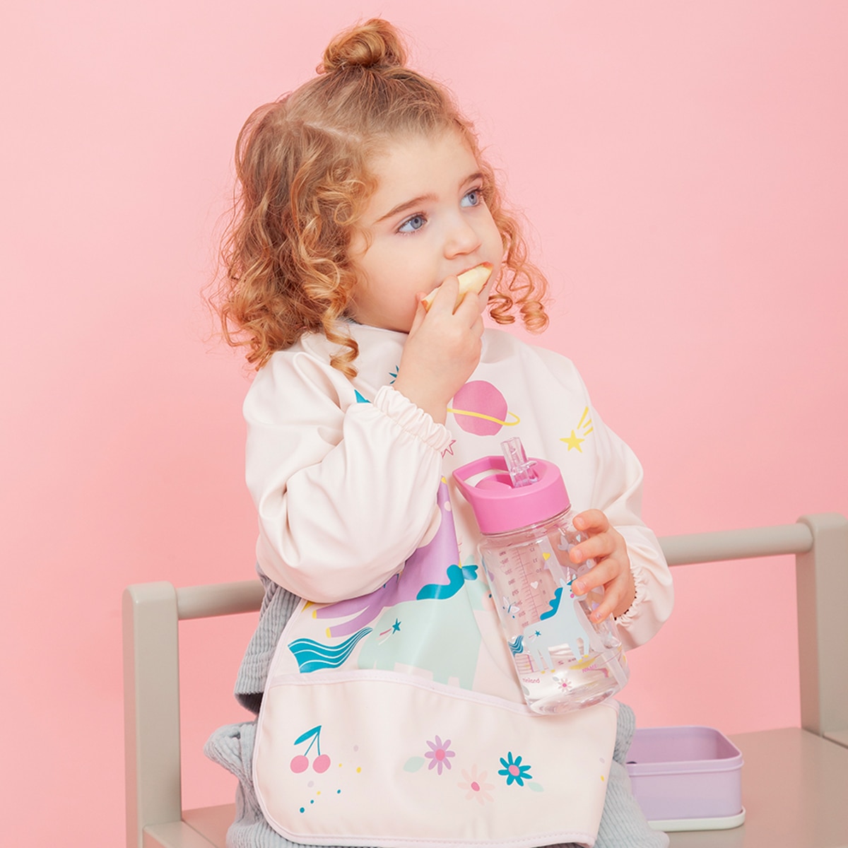 Garrafa Infantil com Palhinha Rosa-claro-3