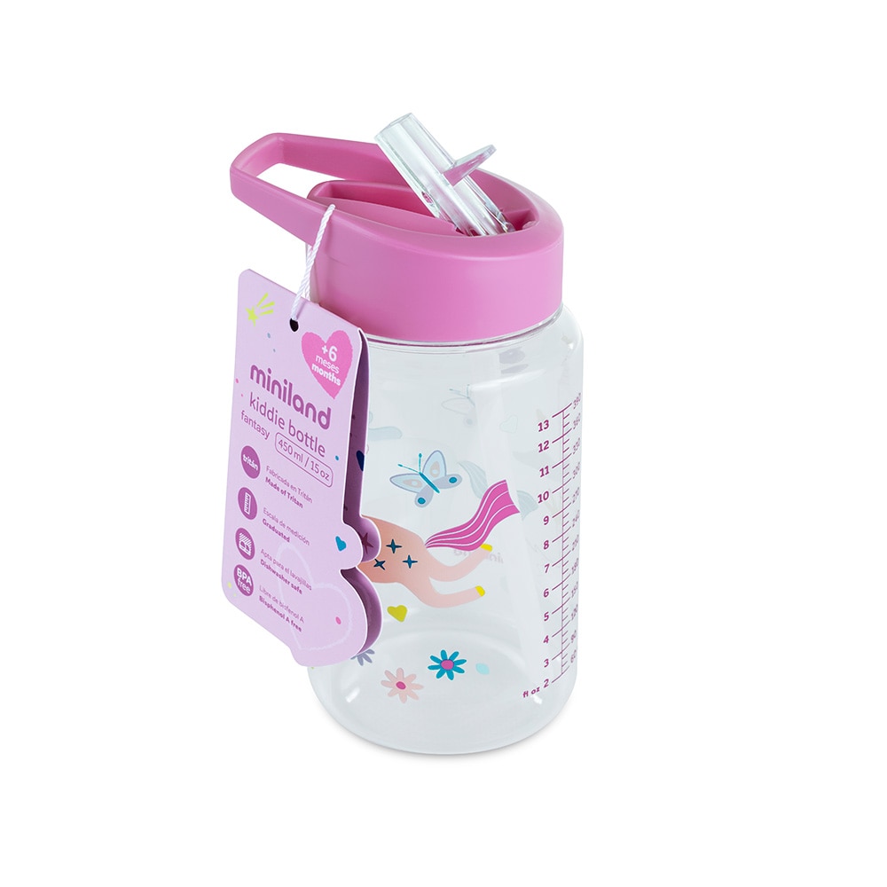 Garrafa Infantil com Palhinha Rosa-claro-7