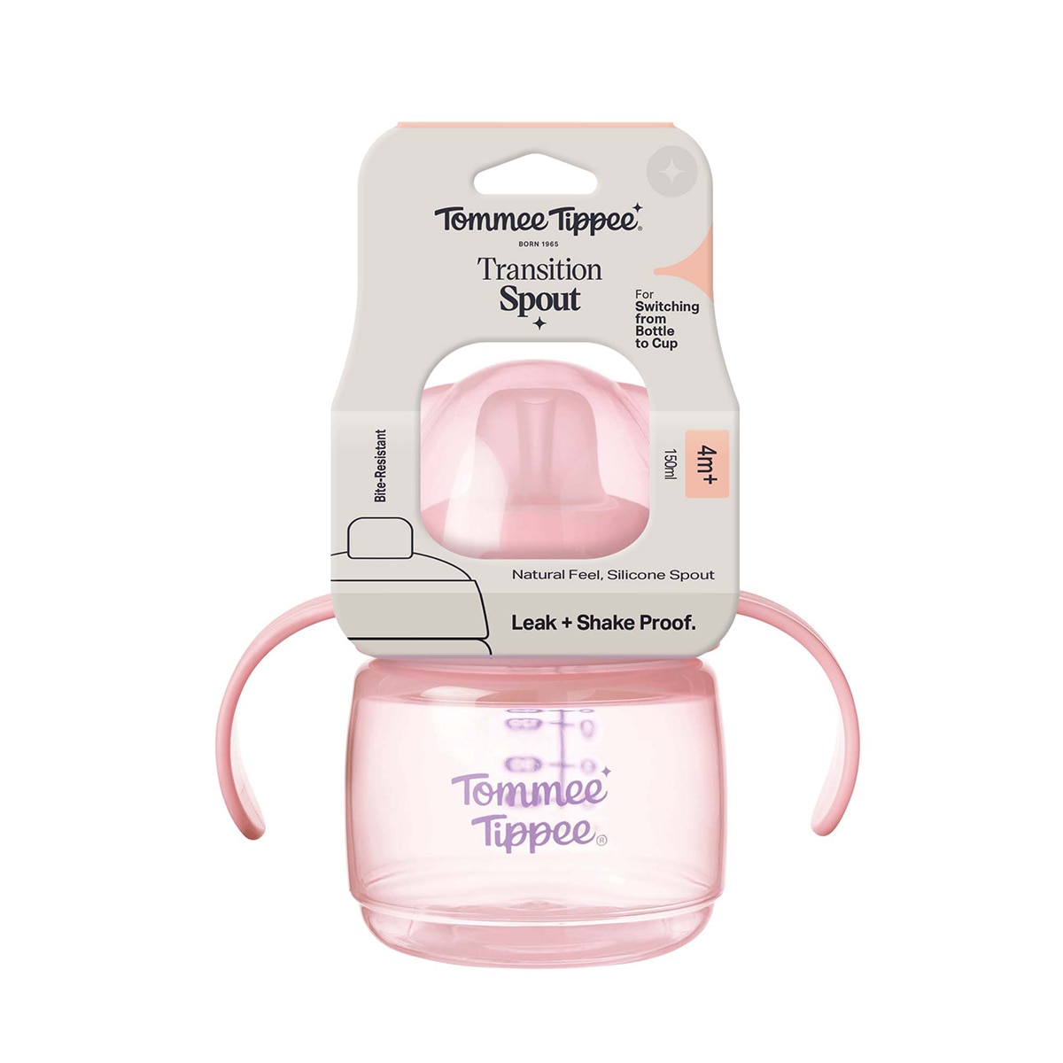 Taza aprendizaje Tommee Tippee Transition Spout 150ml, 4 meses - Rosa claro Rosa claro-4