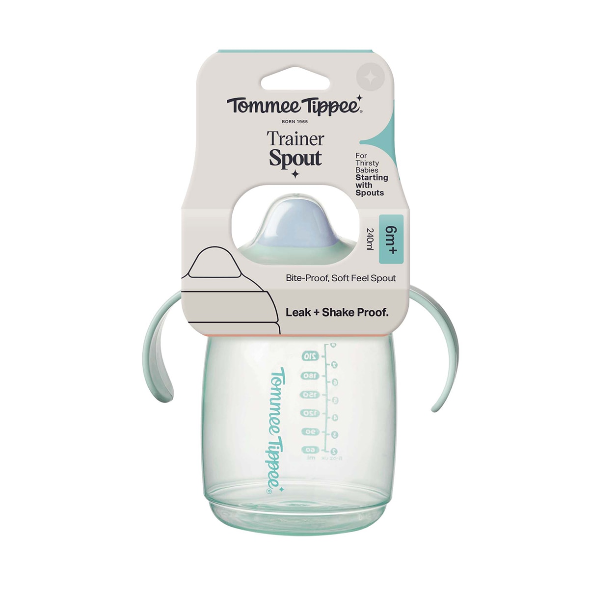 Taza aprendizaje Tommee Tippee trainer Spout 240ml, 6 meses - Azul claro Azul claro-4