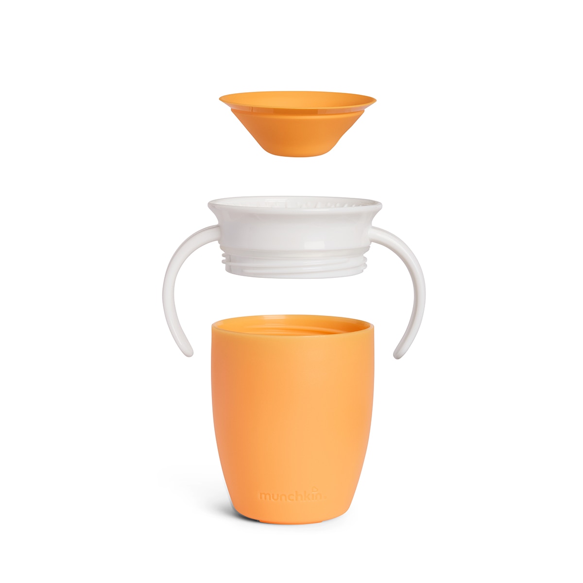 Taza de aprendizaje 360° Munchkin Miracle con asas 200ml Naranja Naranja-3
