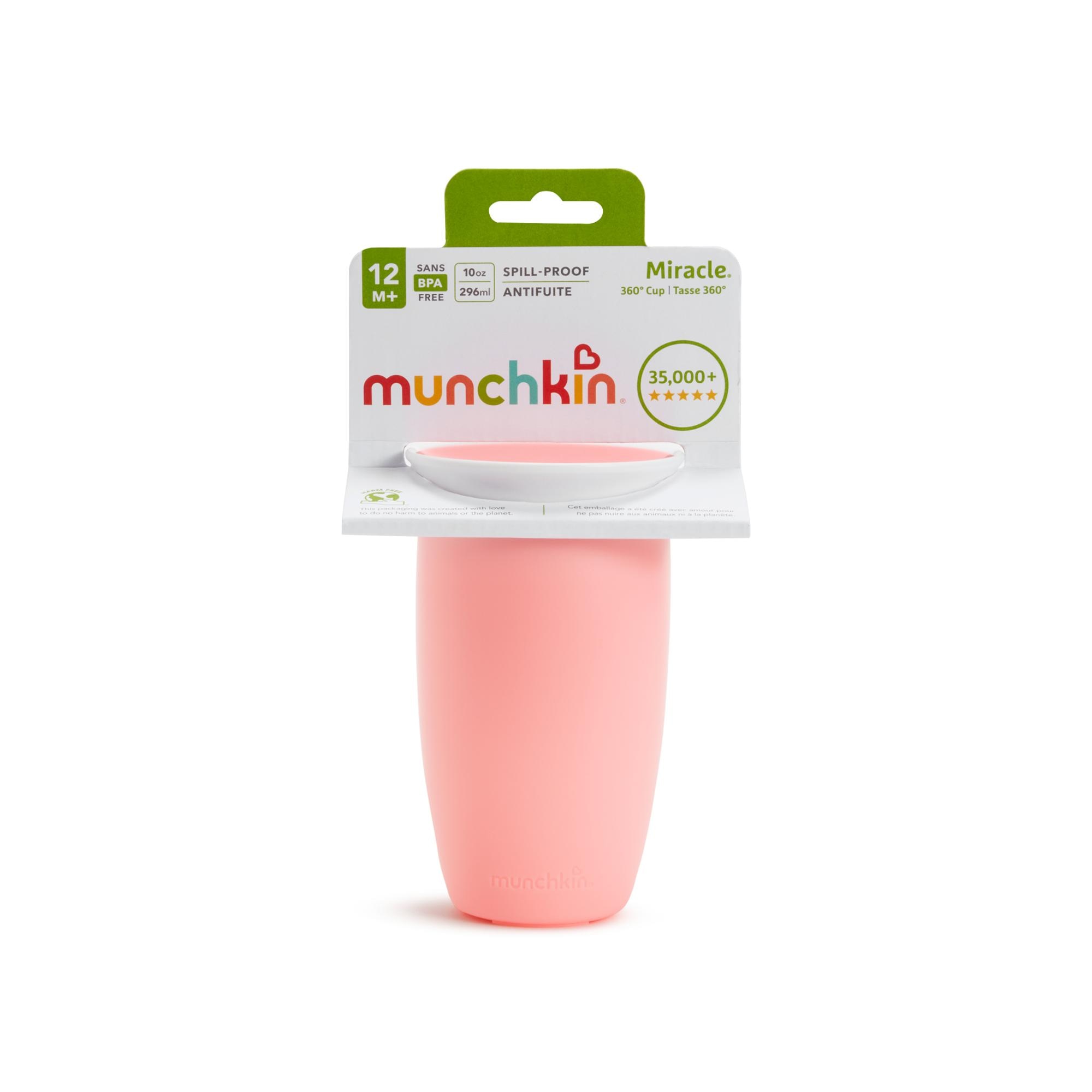 Taza de aprendizaje 360º Munchkin Miracle con tapa 296ml - Rosa Rosa-4