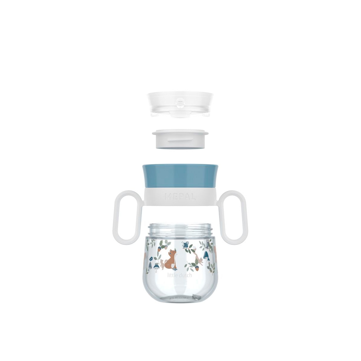 Copo de Aprendizagem 360º Anti-Derrame - 200 ml Azul-claro-3