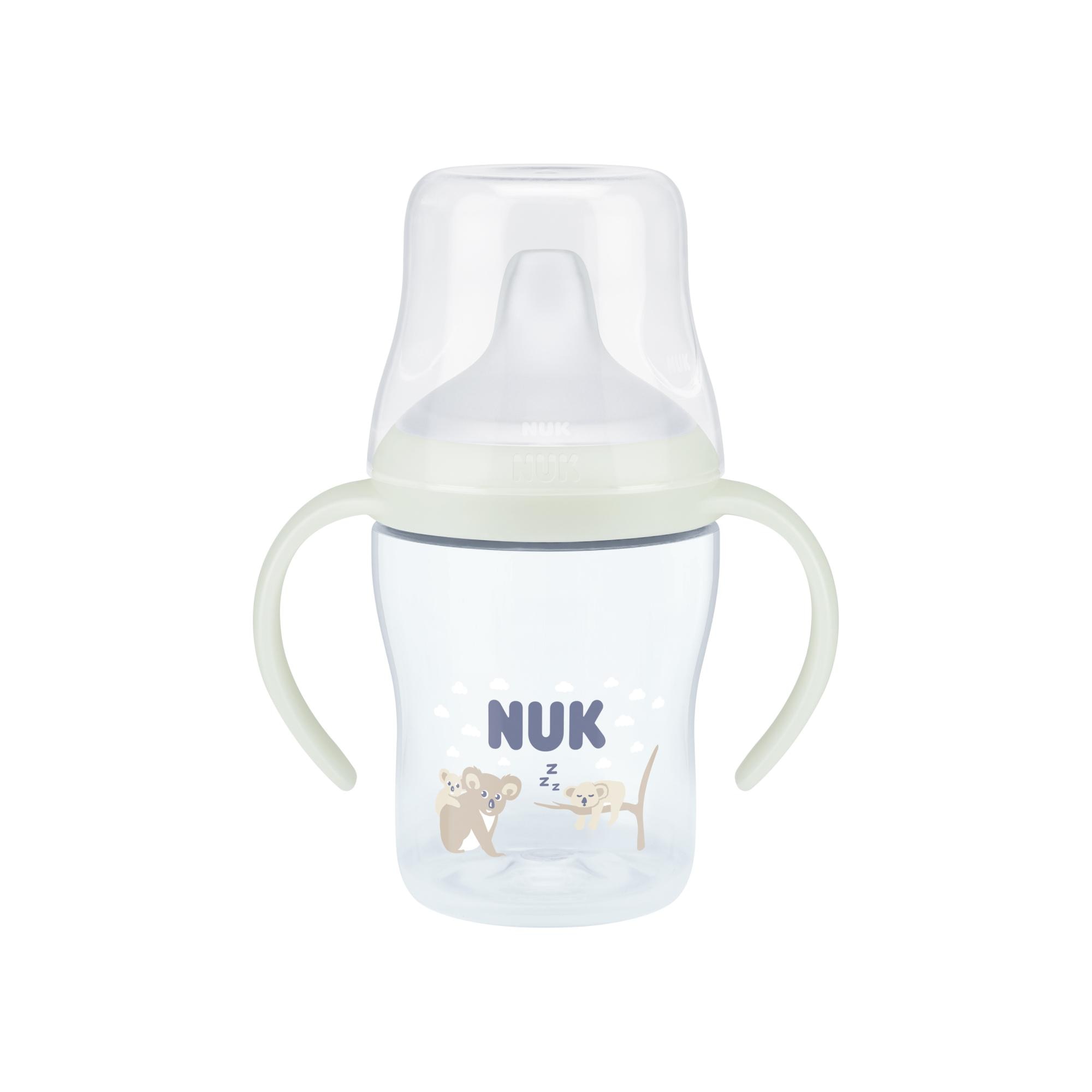 Nuk - Taza aprendizaje NUK nocturna con boquilla silicona 150ml, 6m+.