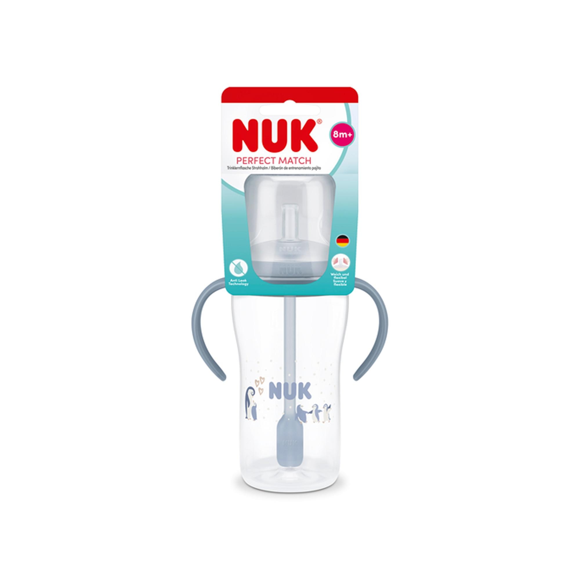 Taza aprendizaje NUK nocturna con pajita 260ml, 8m+ - Esmeralda Azul Esmeralda Azul-5