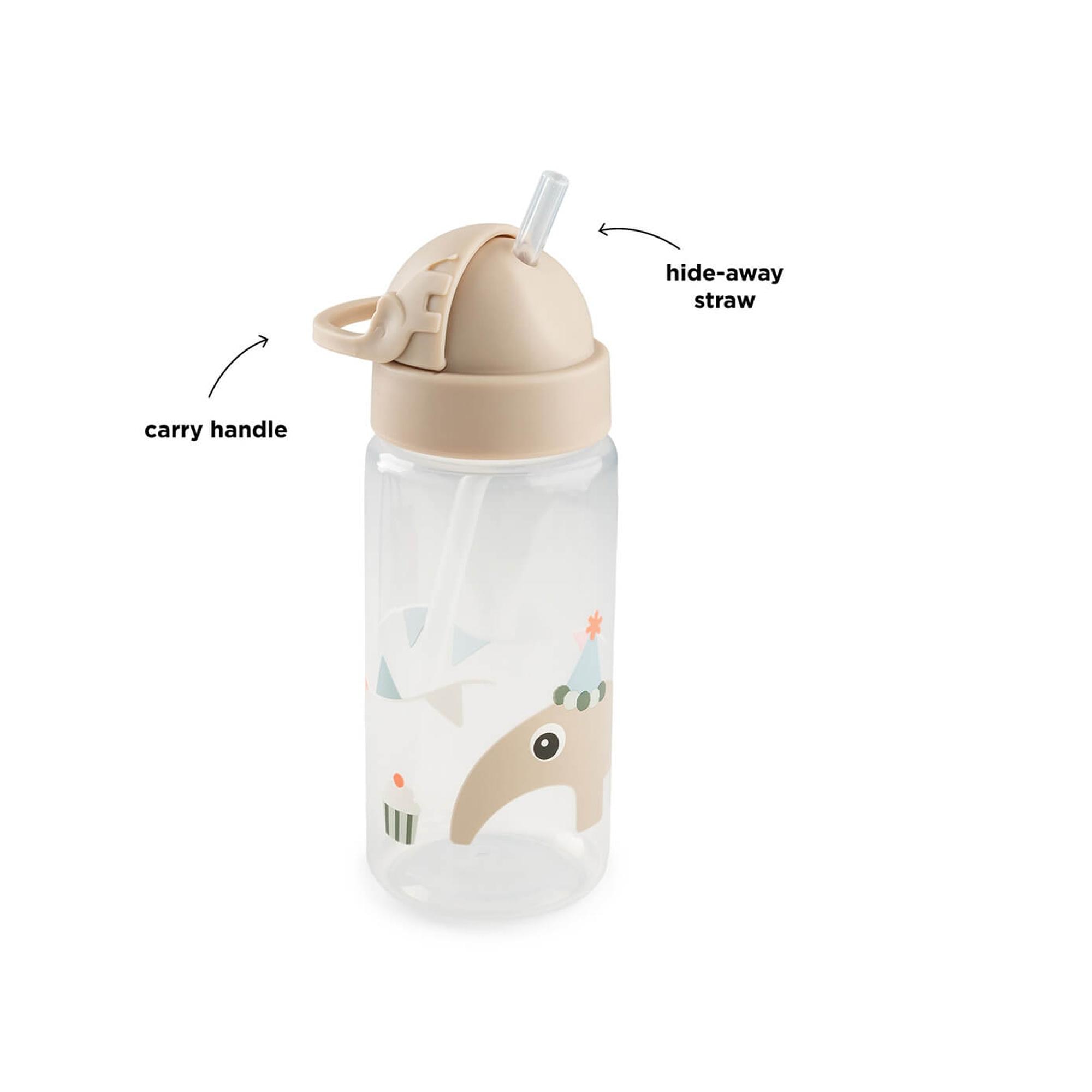 Garrafa com Palhinha Done by Deer 350ml Celebration Areia-3