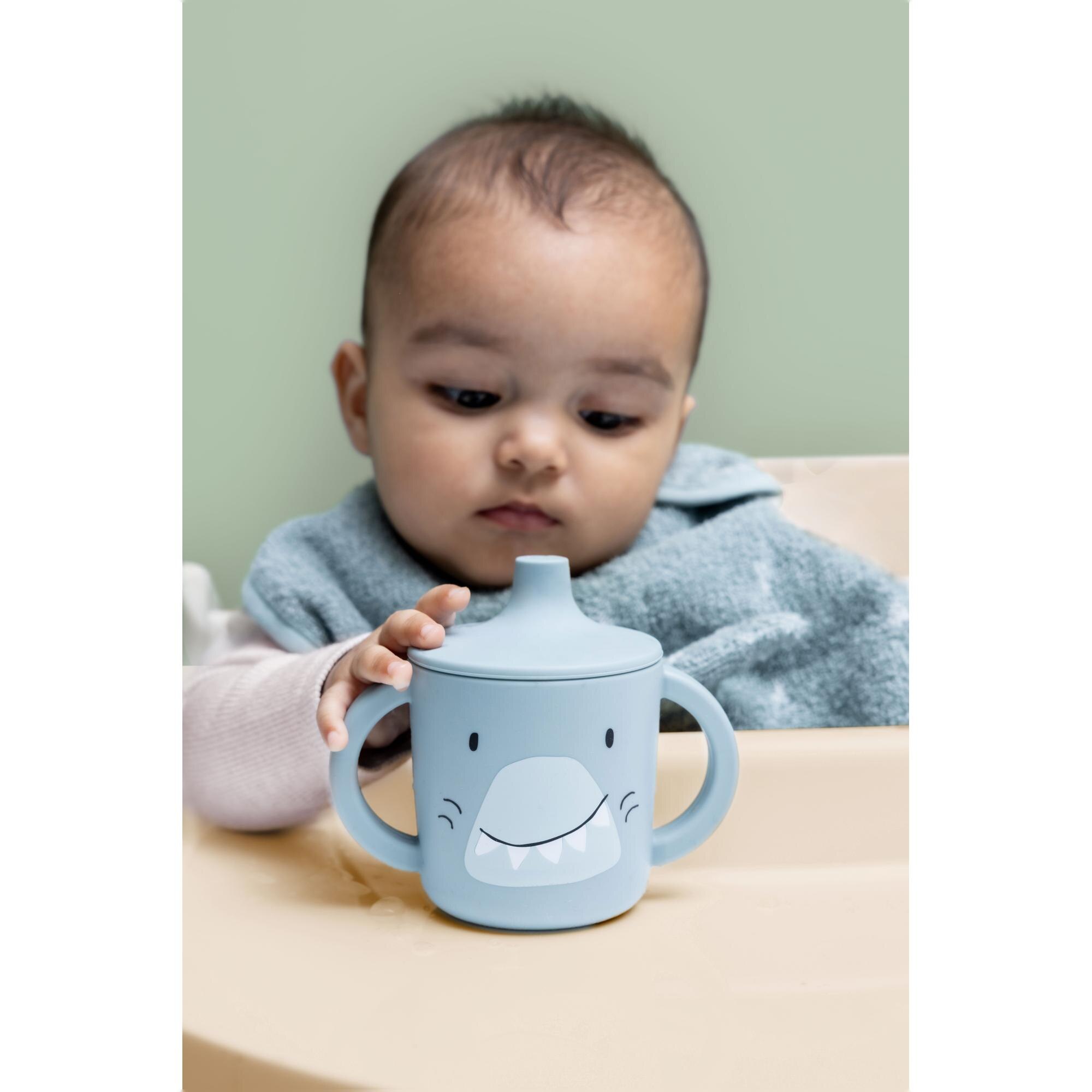 Taza silicona Trixie con boquilla - Gris claro Gris claro-2