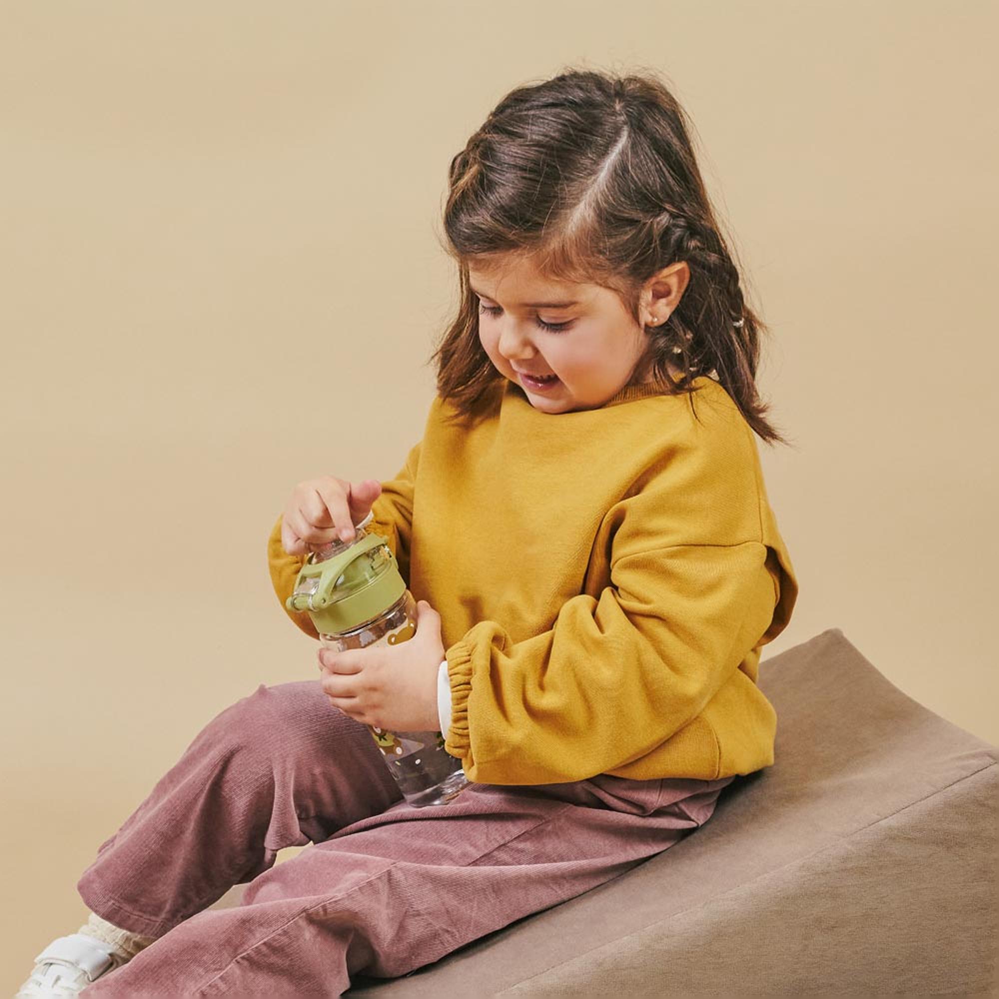 Botella infantil Miniland tritán con tapa 500ml - Verde primavera Verde primavera-7