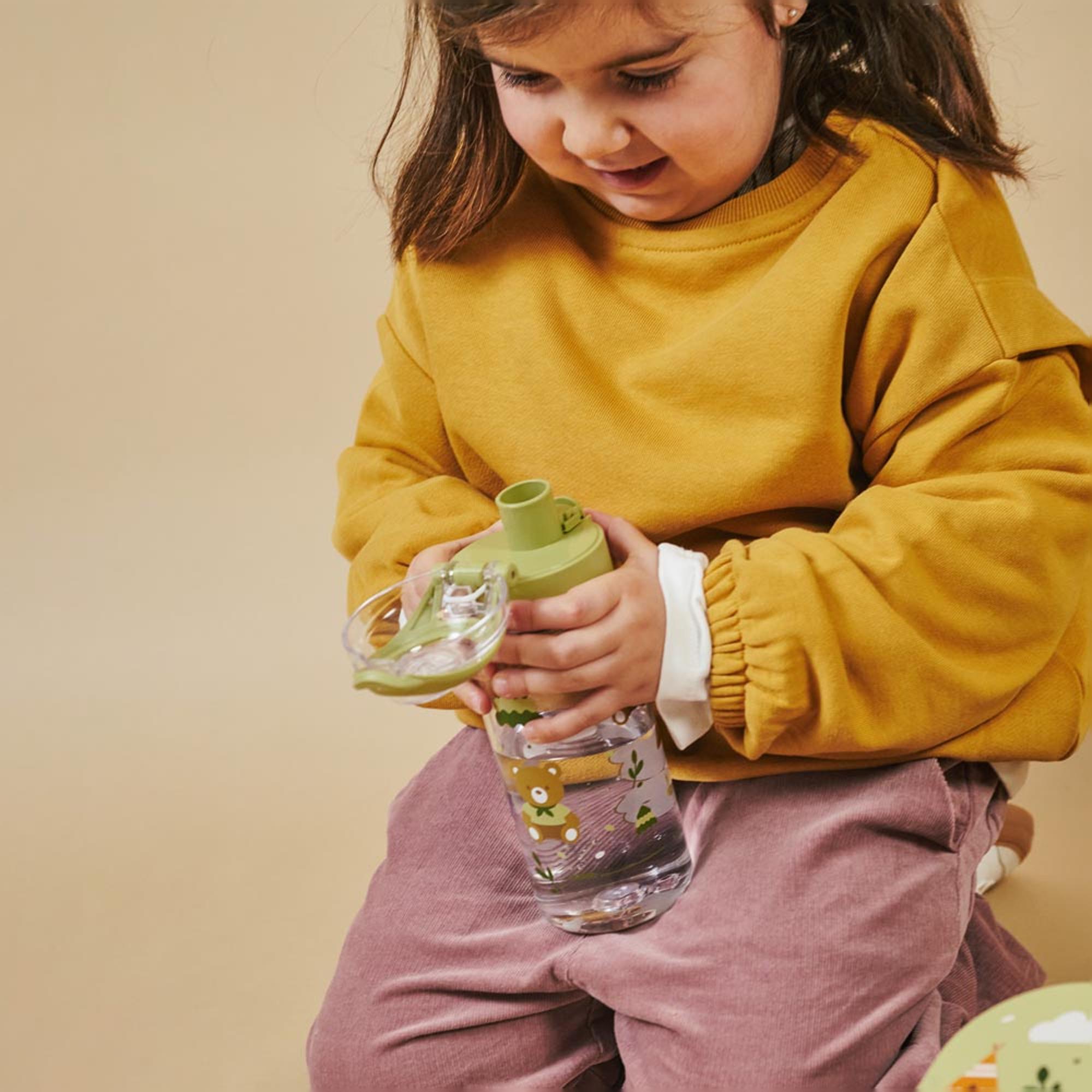 Botella infantil Miniland tritán con tapa 500ml - Verde primavera Verde primavera-8